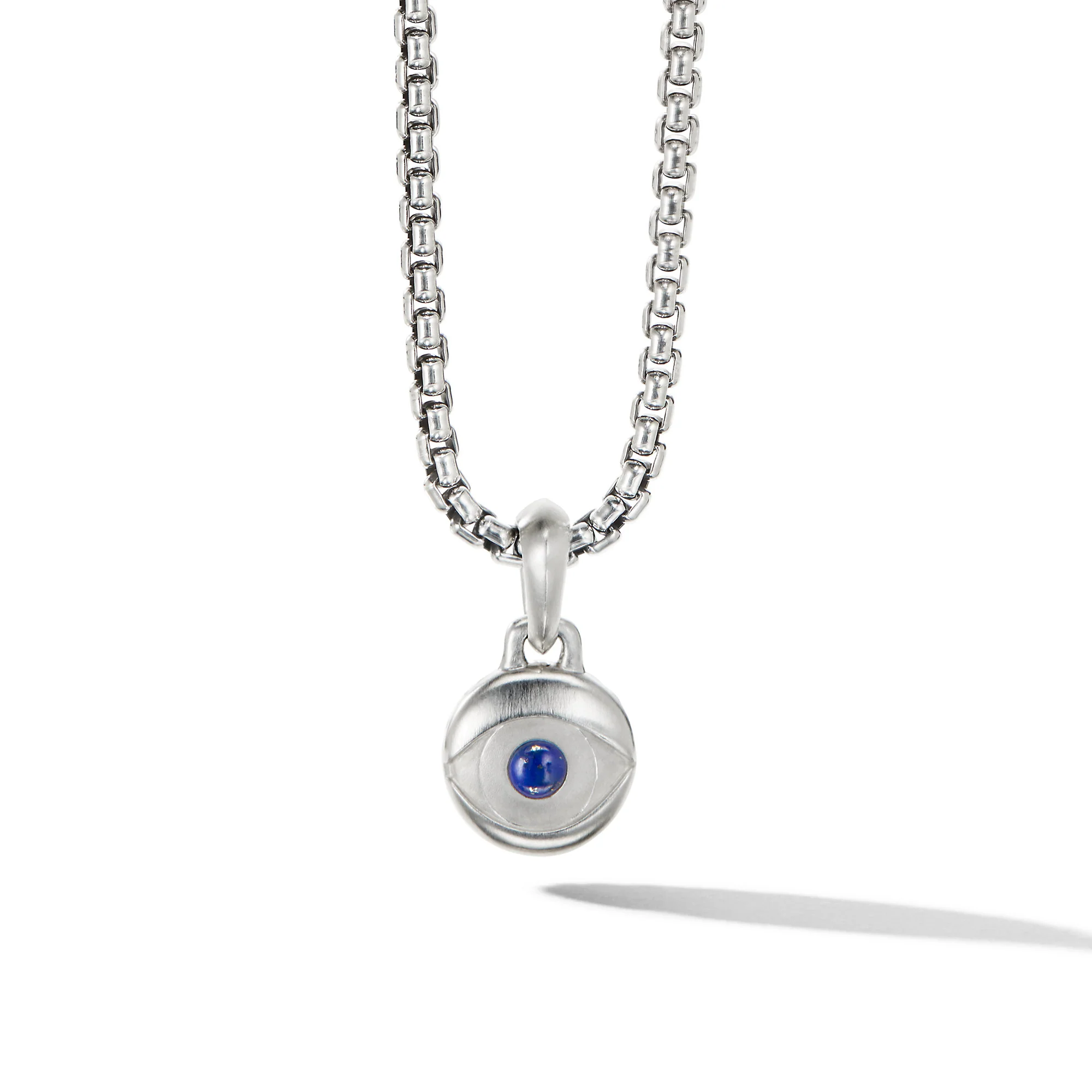 David Yurman Evil Eye Amulet In Sterling Silver With Lapis, 14.5mm