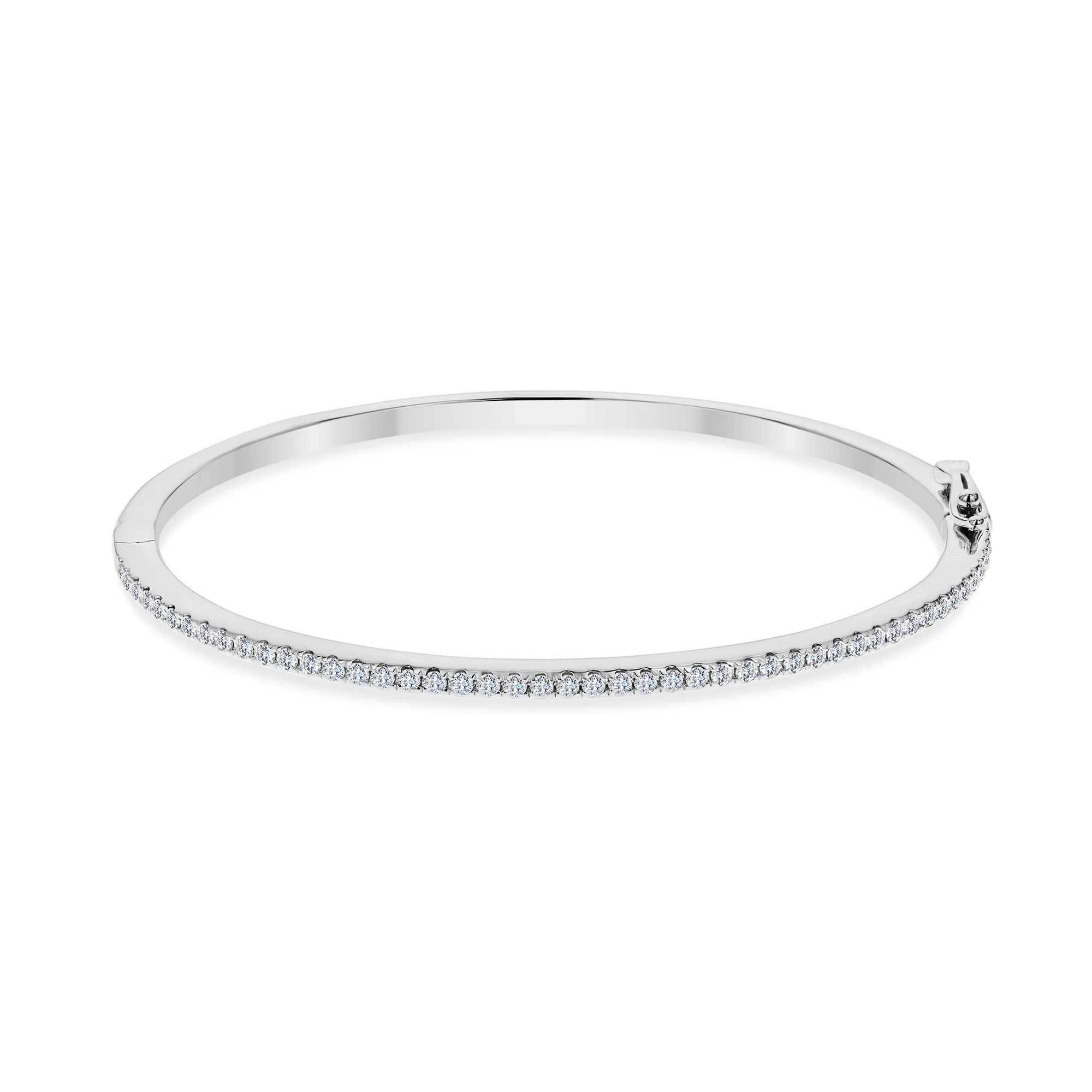 Brown & Co. 18k White Gold Halfway Diamond Bangle