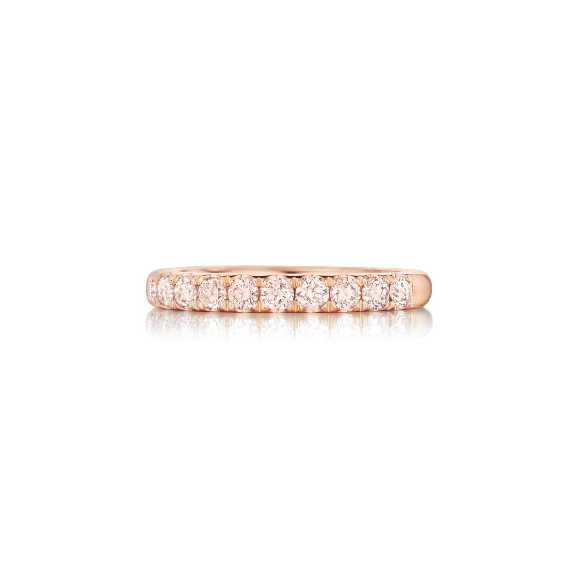 Henri Daussi 18k Rose Gold Diamond Band