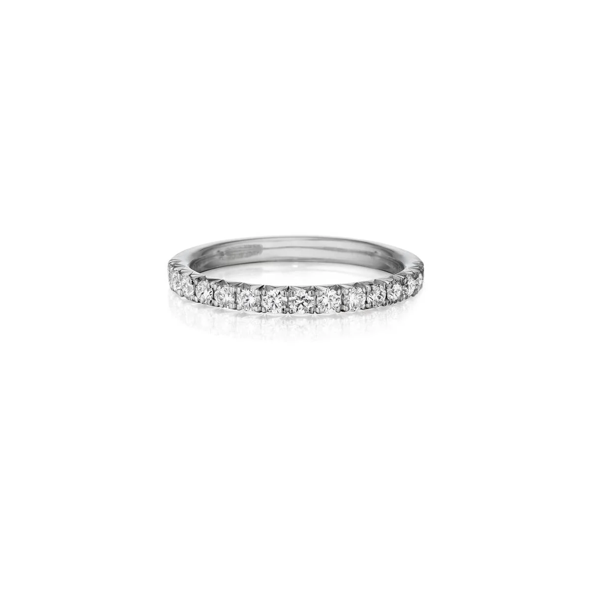 Henri Daussi 18k White Gold Diamond & Colored Gemstone Band