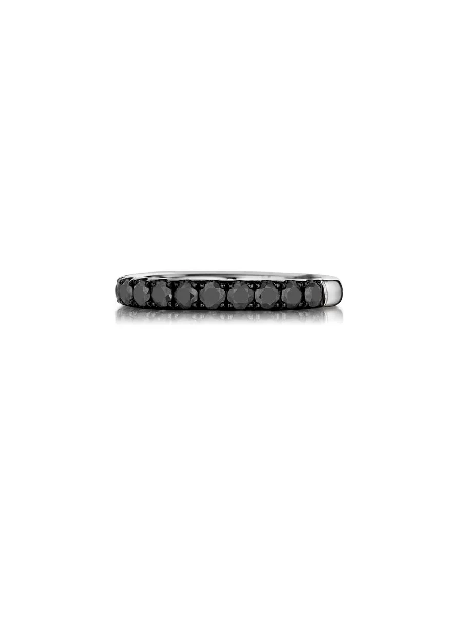 Henri Daussi 18K White Gold Diamond Band