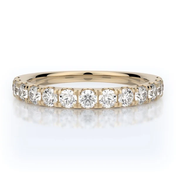Henri Daussi 18k Yellow Gold Diamond Band