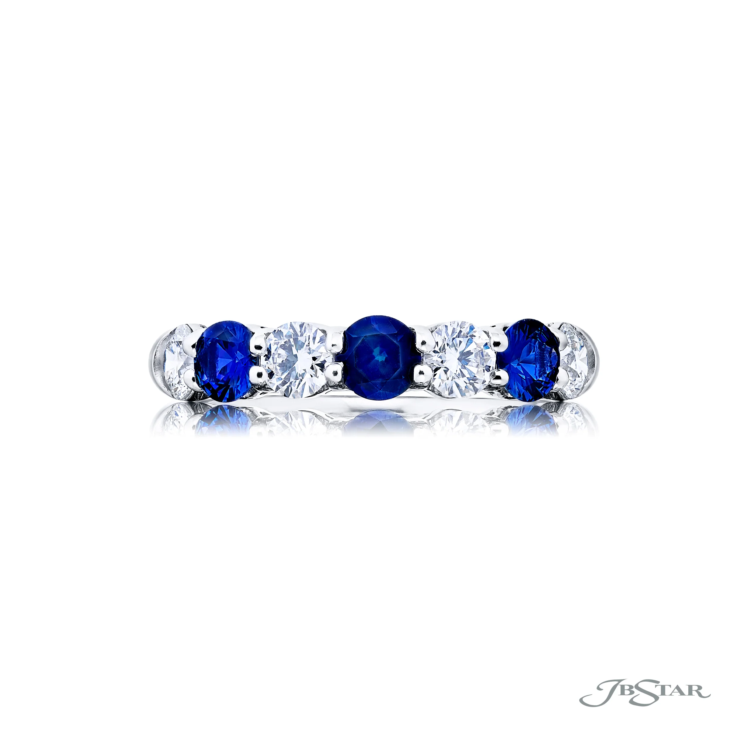 Jb Star Platinum Diamond & Colored Gemstone Band