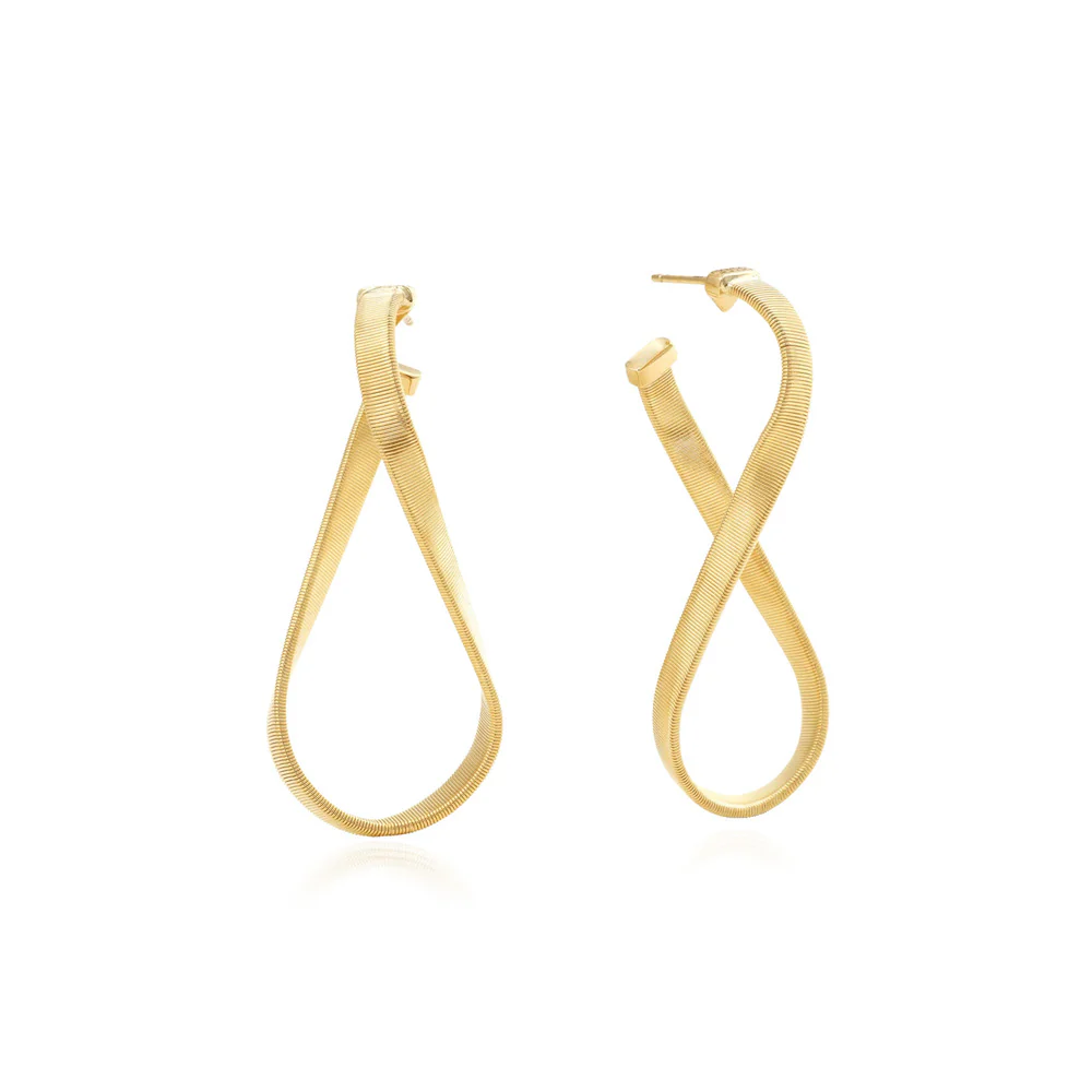 Marco Bicego 18k Yellow Gold Marrakech Twisted Hoop Earrings - Large