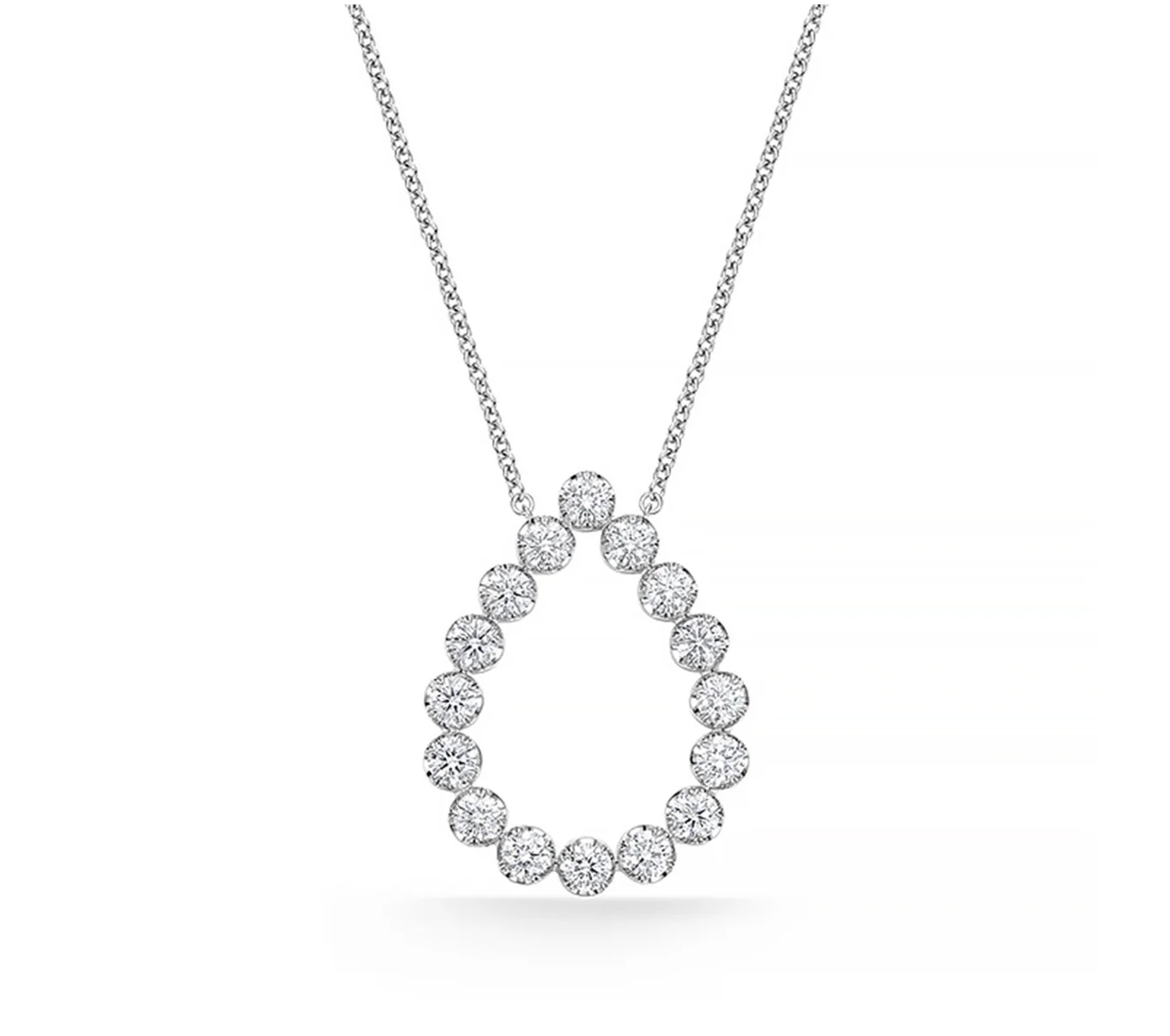 Memoire 18k White Gold Diamond Necklace