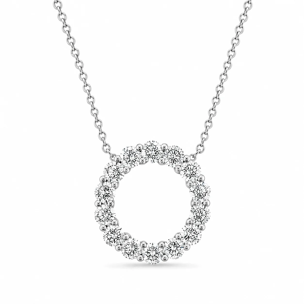 Memoire 18K White Gold SHAPES Diamond Necklace
