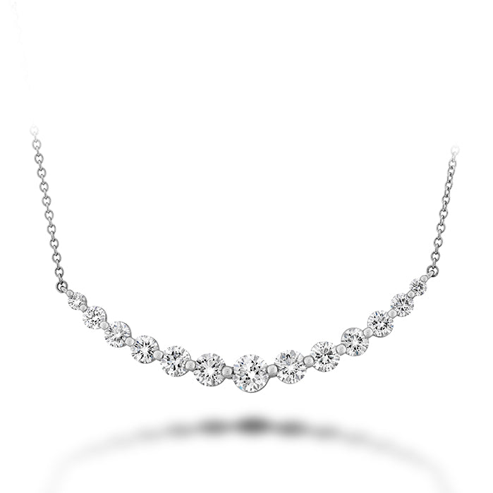 Memoire 18k White Gold Smile Diamond Necklace