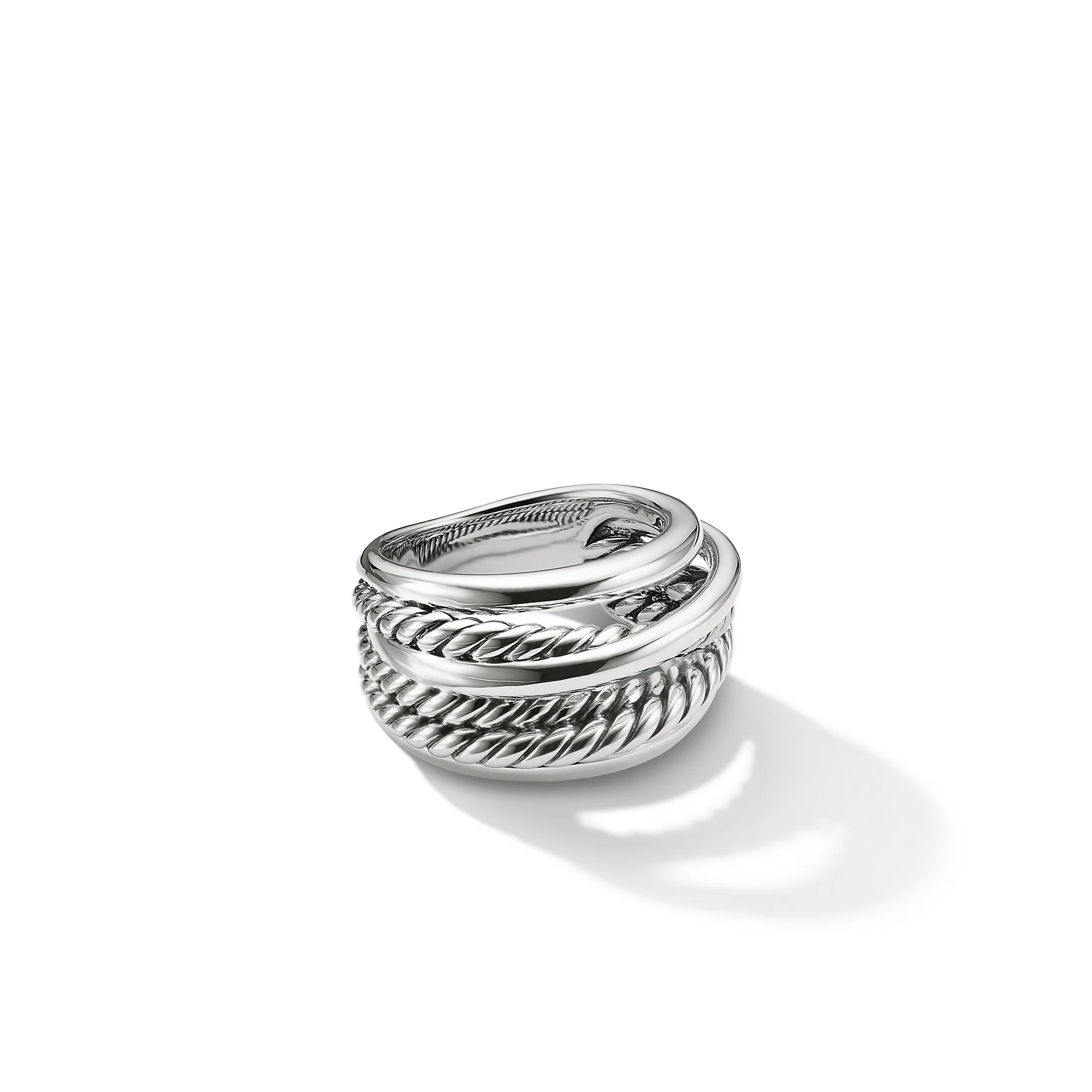 David Yurman Crossover Ring In Sterling Silver, 14.7mm