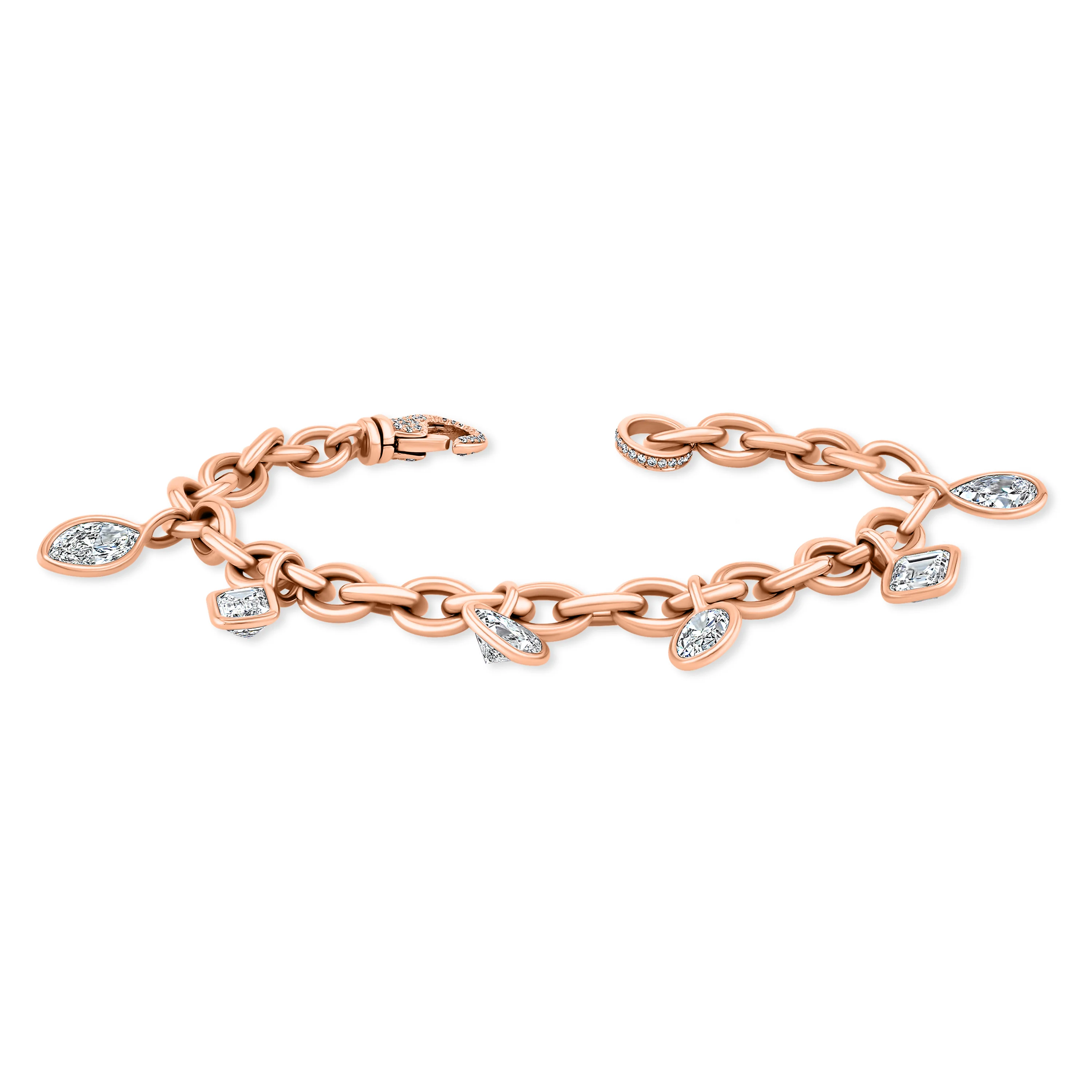 Norman Silverman 18k Rose Gold Diamond Bracelet