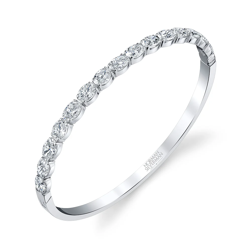 Norman Silverman 18k White Gold Diamond Bracelet