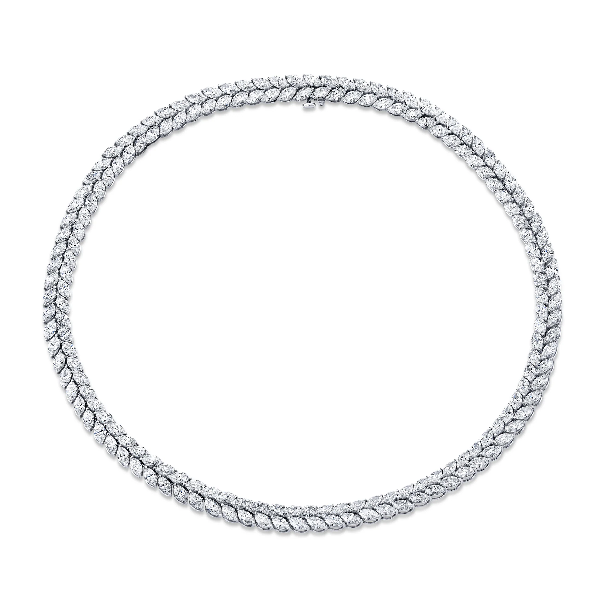Norman Silverman 18k White Gold Diamond Necklace