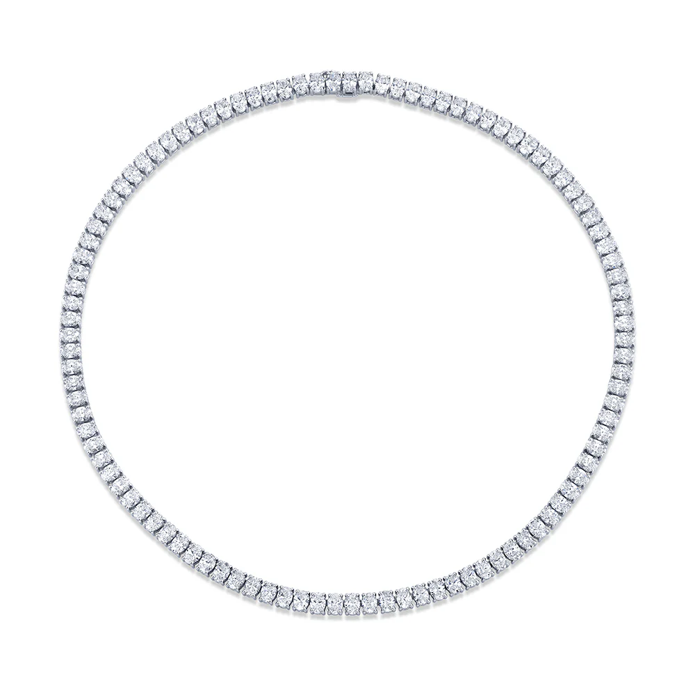 Norman Silverman 18k White Gold Diamond Necklace