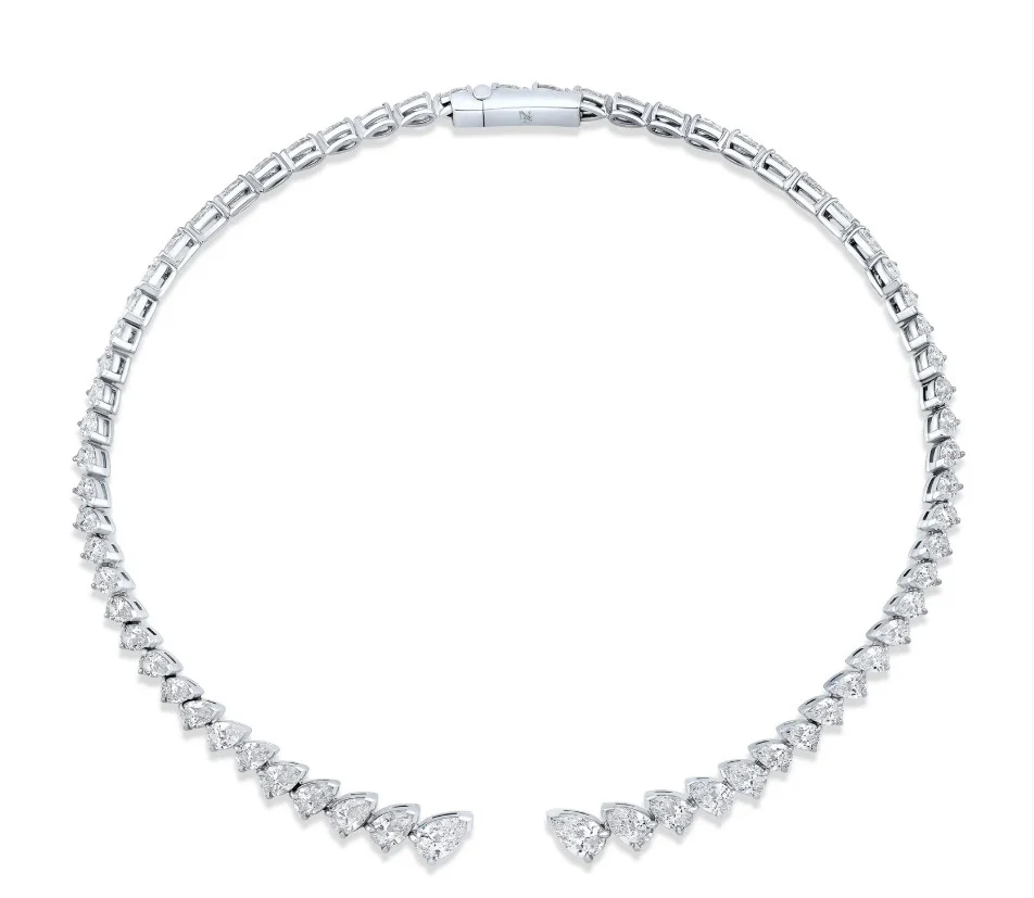 Norman Silverman 18k White Gold Diamond Necklace
