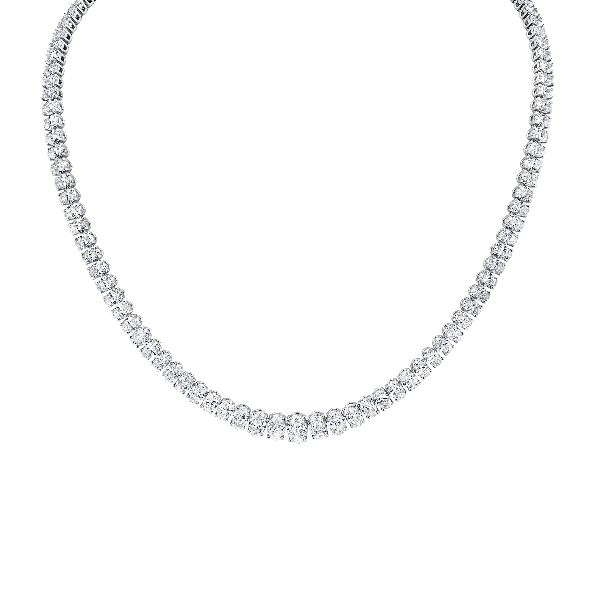 Norman Silverman 18k White Gold Diamond Necklace