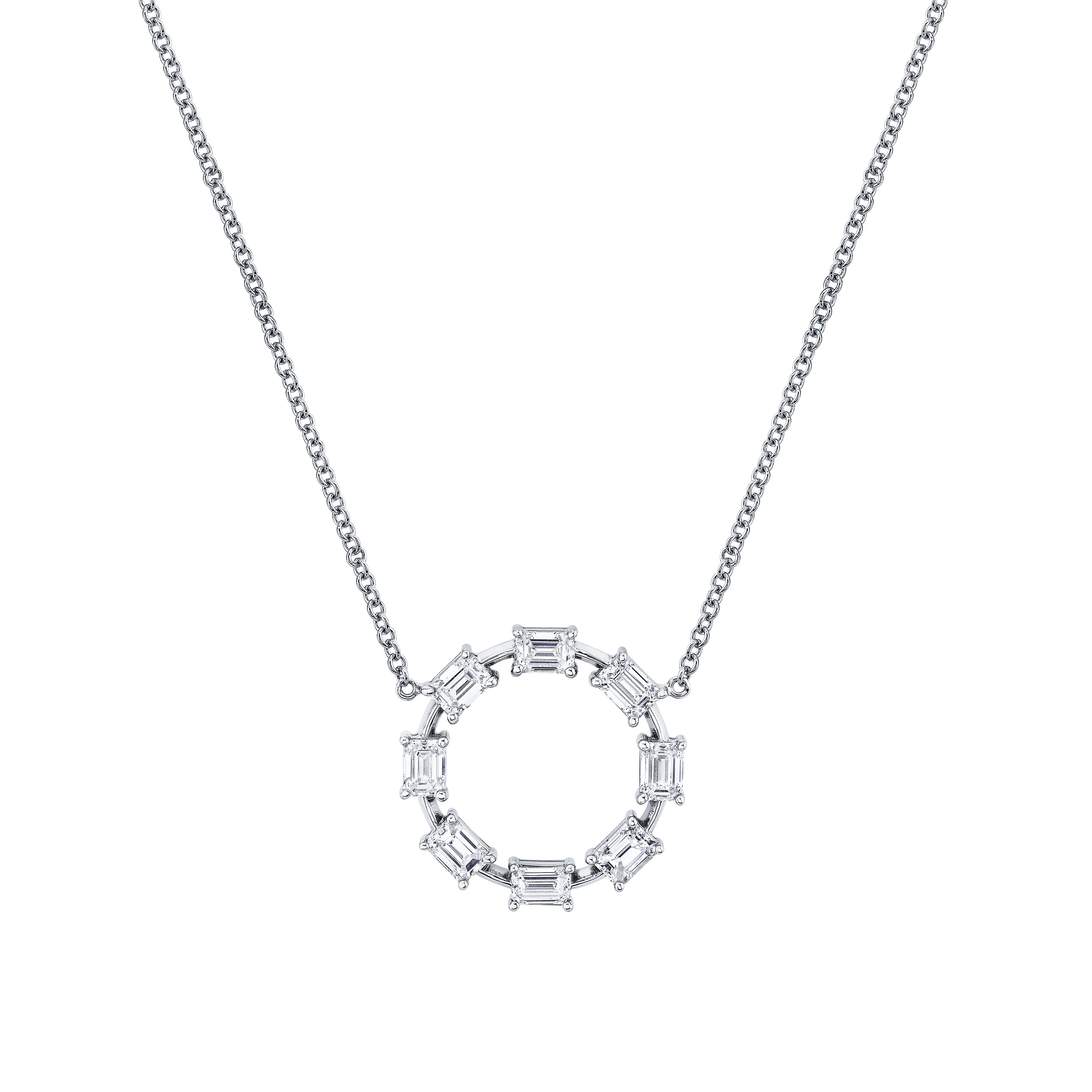 Norman Silverman 18k White Gold Diamond Necklace