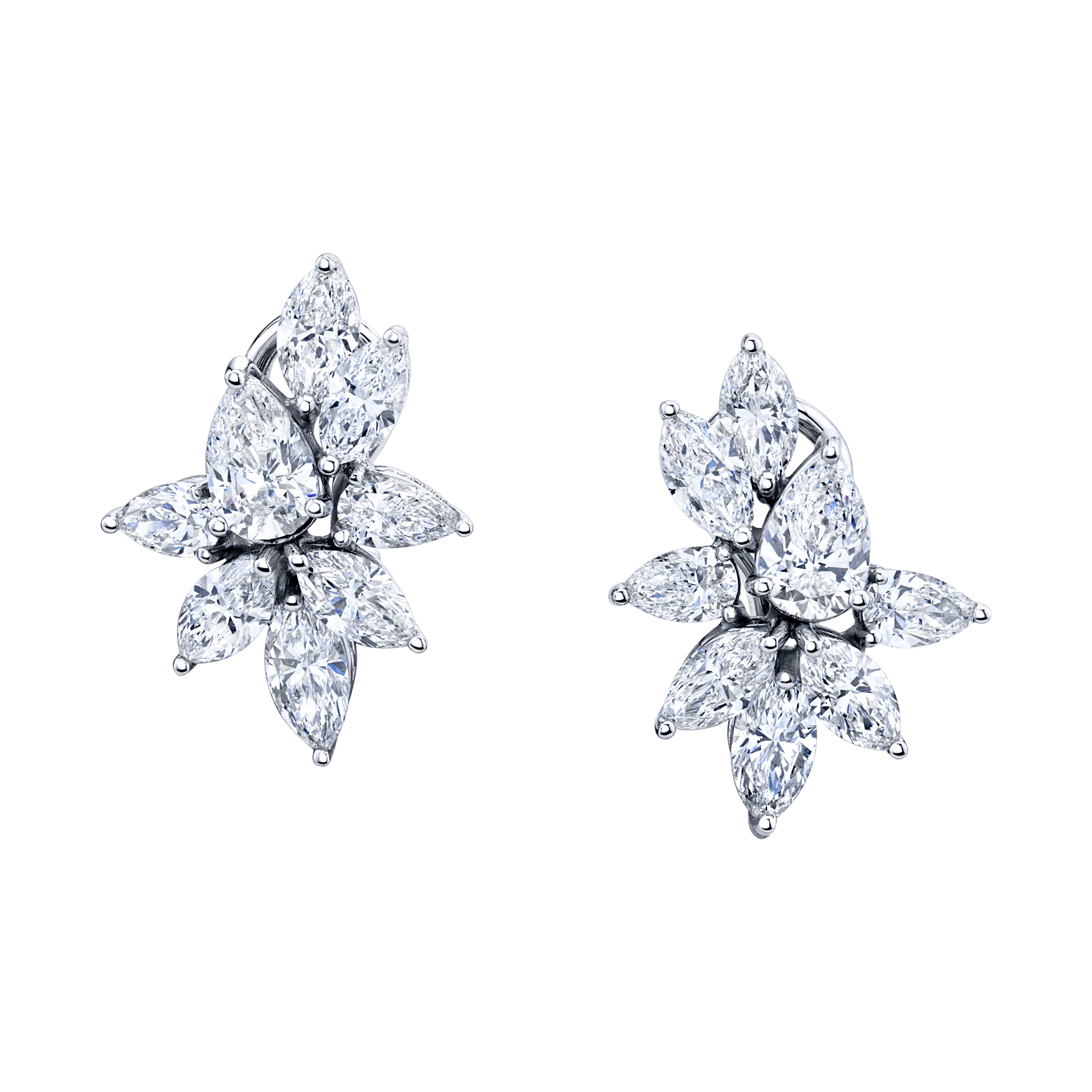 Norman Silverman 18k White Gold Diamond Earrings