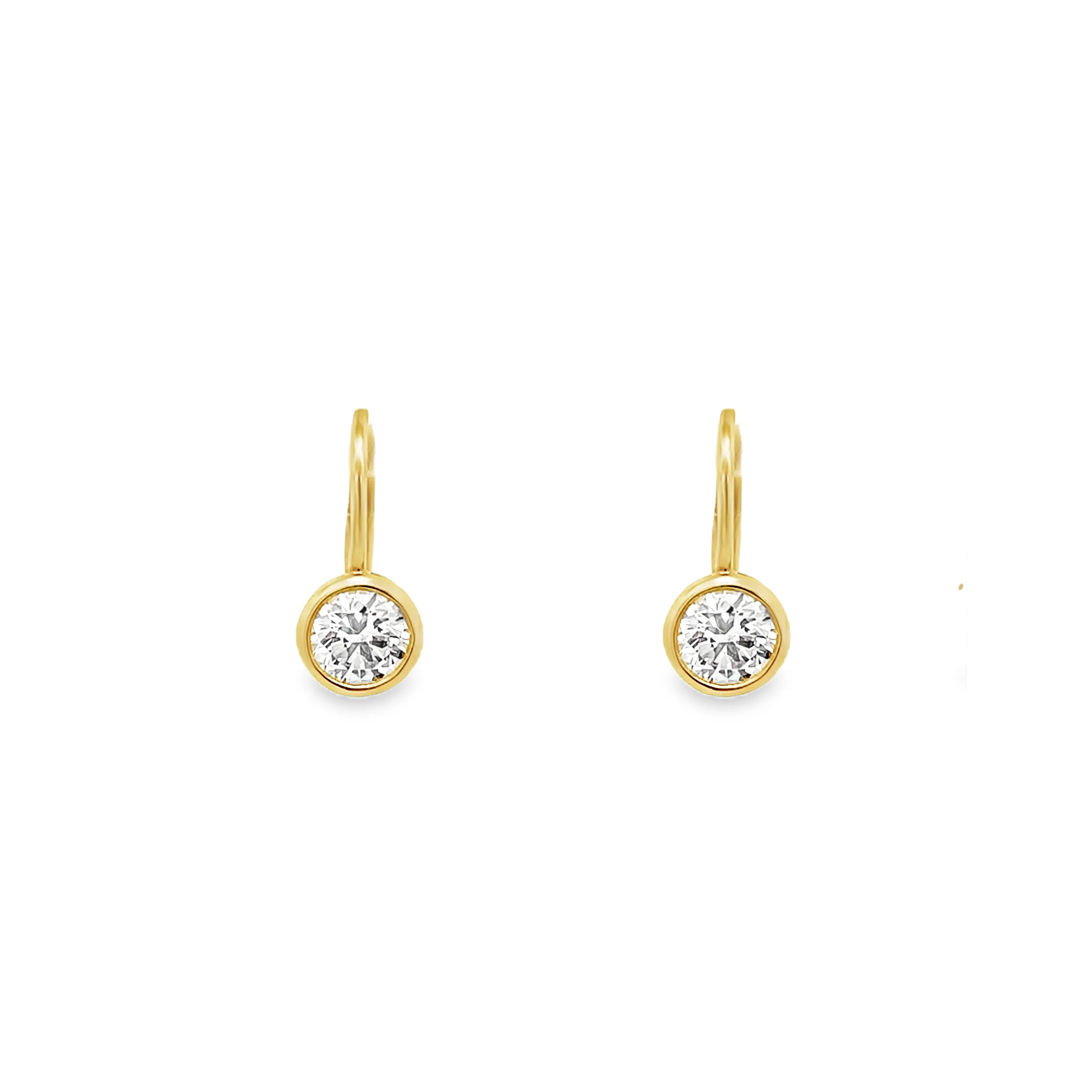 Norman Silverman 18k Yellow Gold Diamond Drop Earrings