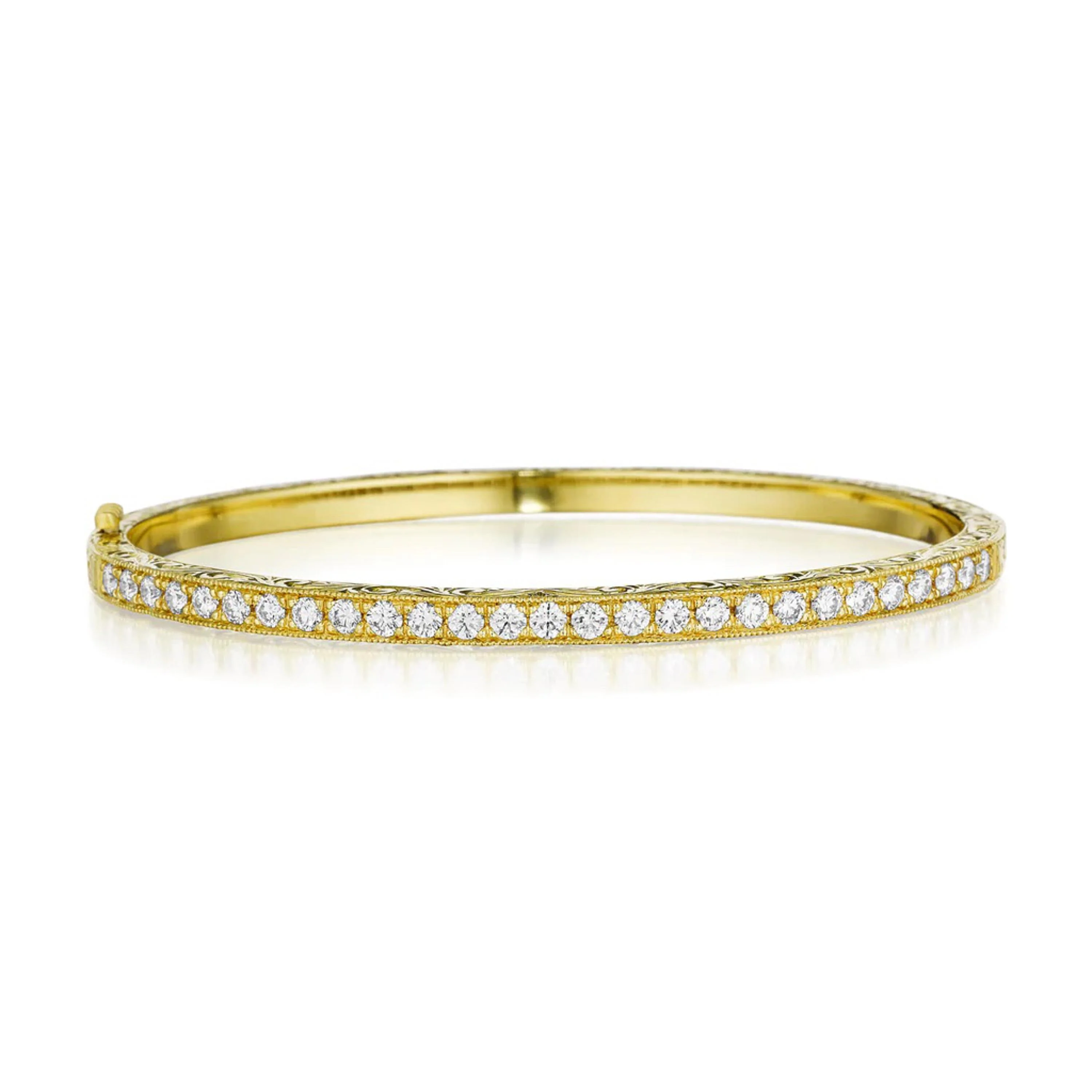 Penny Preville 18k Yellow Gold Diamond Bangle