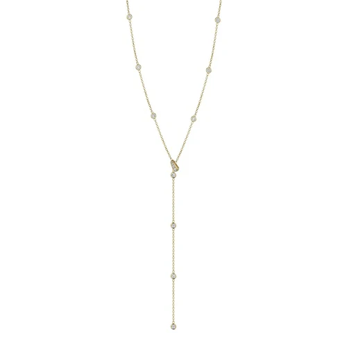 Penny Preville 18k Yellow Gold Diamond Lariat Necklace