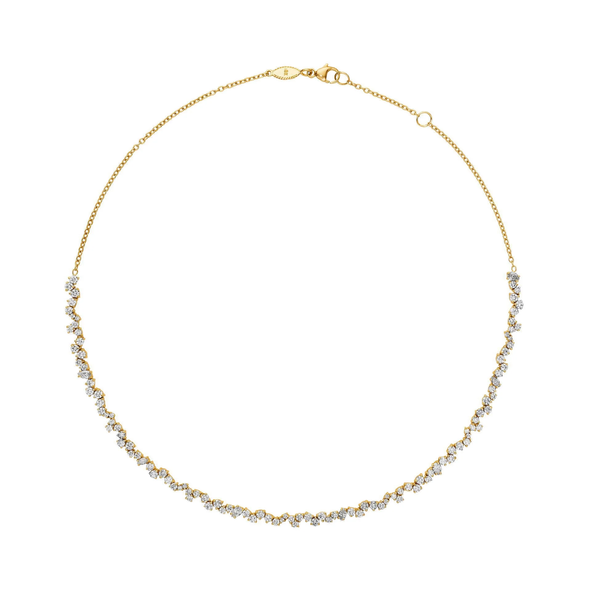 18k Yellow Gold Stardust Diamond Necklace