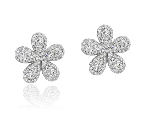 Phillips House 14k White Gold Forget Me Not Large Studs