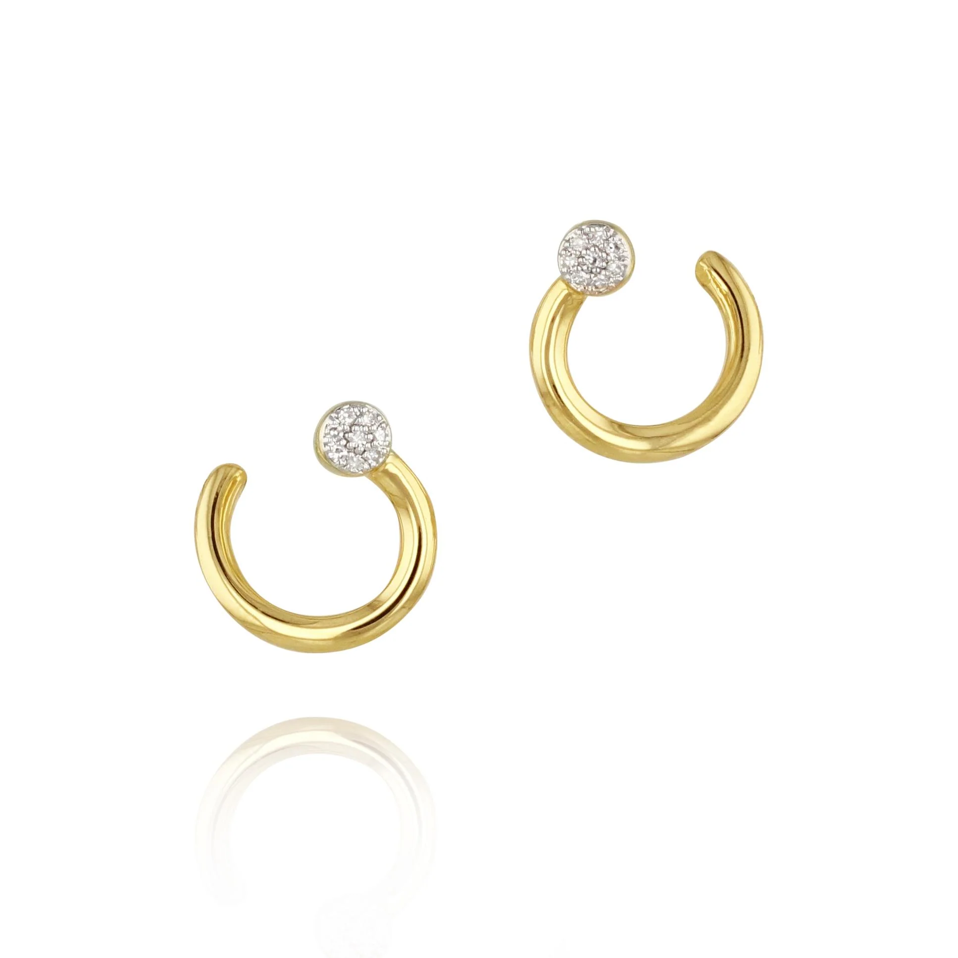 Phillips House 14k Yellow Gold Affair Diamond Earrings