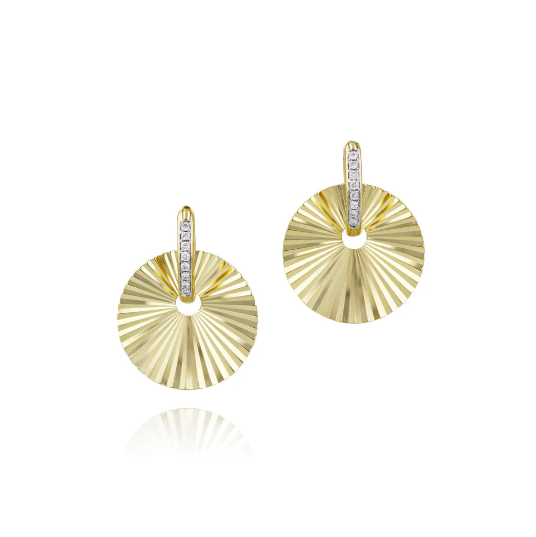 Phillips House 14k Yellow Gold Aura Diamond Earrings