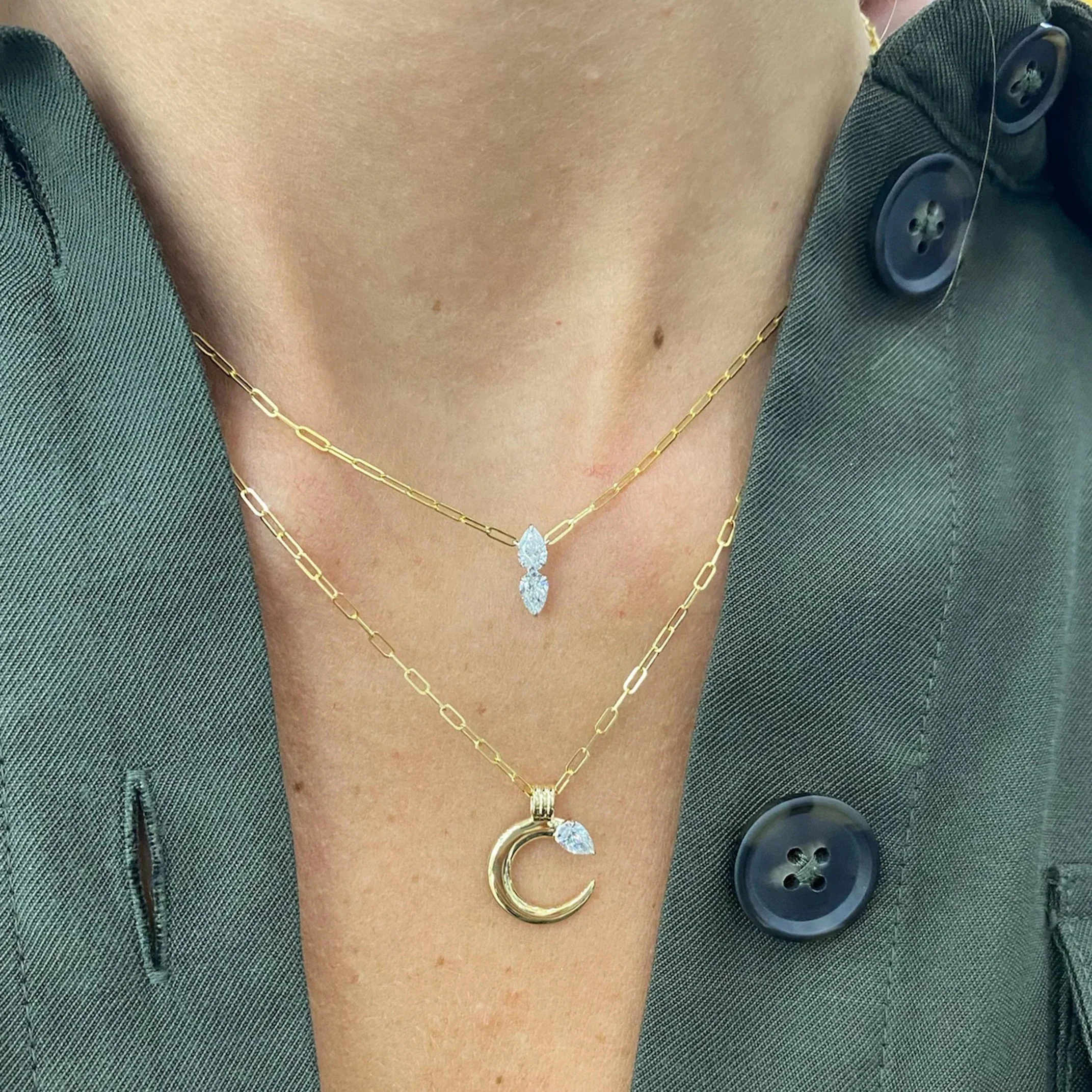 Phillips House 18k Yellow Gold One Of One Diamond Necklace - Image 2