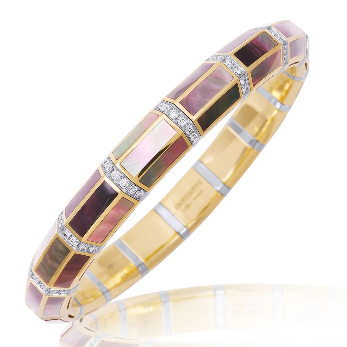 Picchiotti 18k White & Yellow Gold Fashion Gems Colored Gemstone & Diamond Bracelet