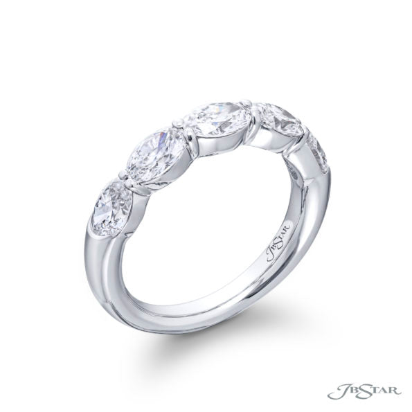Jb Star Platinum Oval Diamond Band - Image 2
