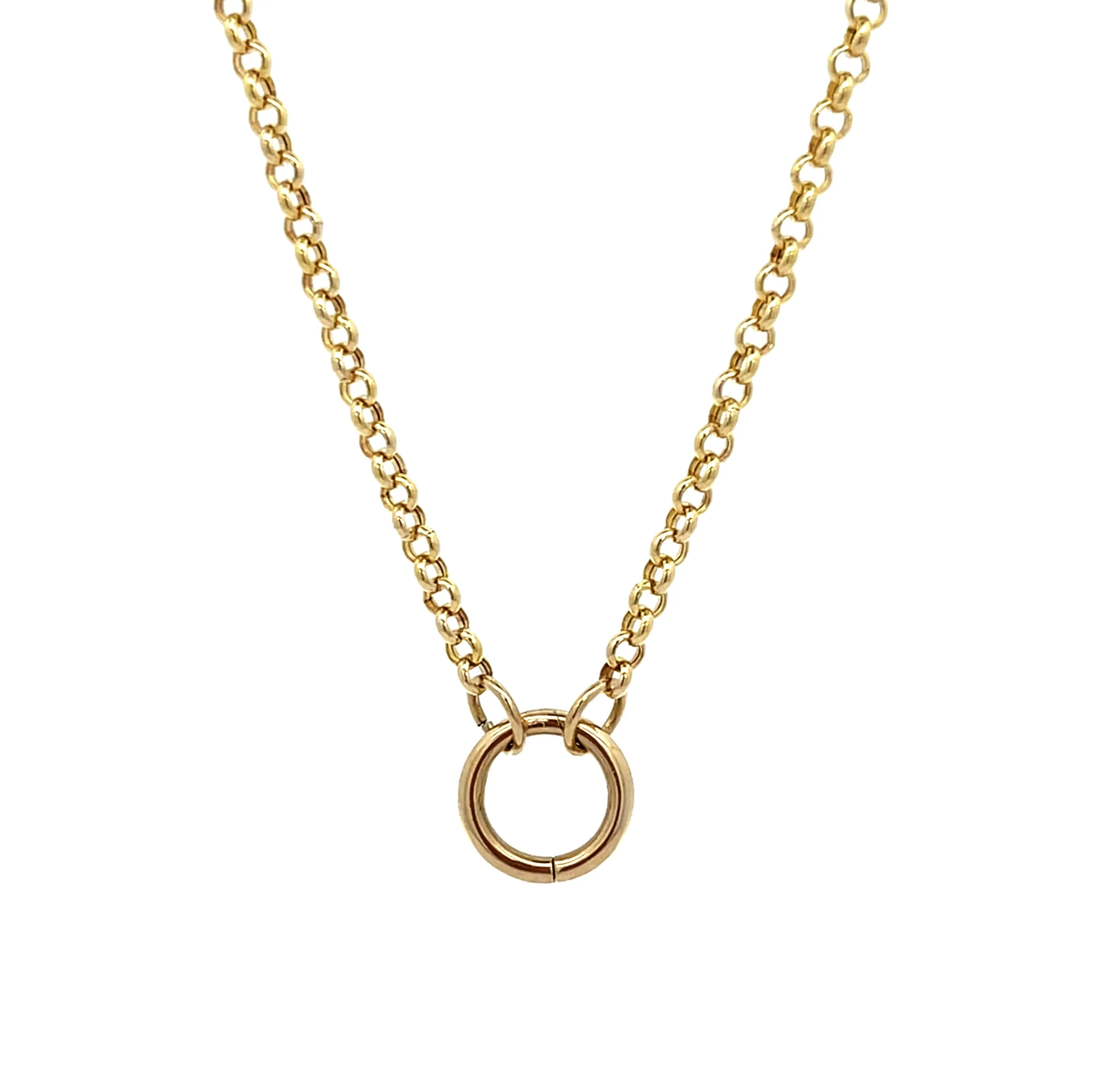 Rachel Reid 14k Yellow Gold Rolo Chain Necklace With Charm Clip