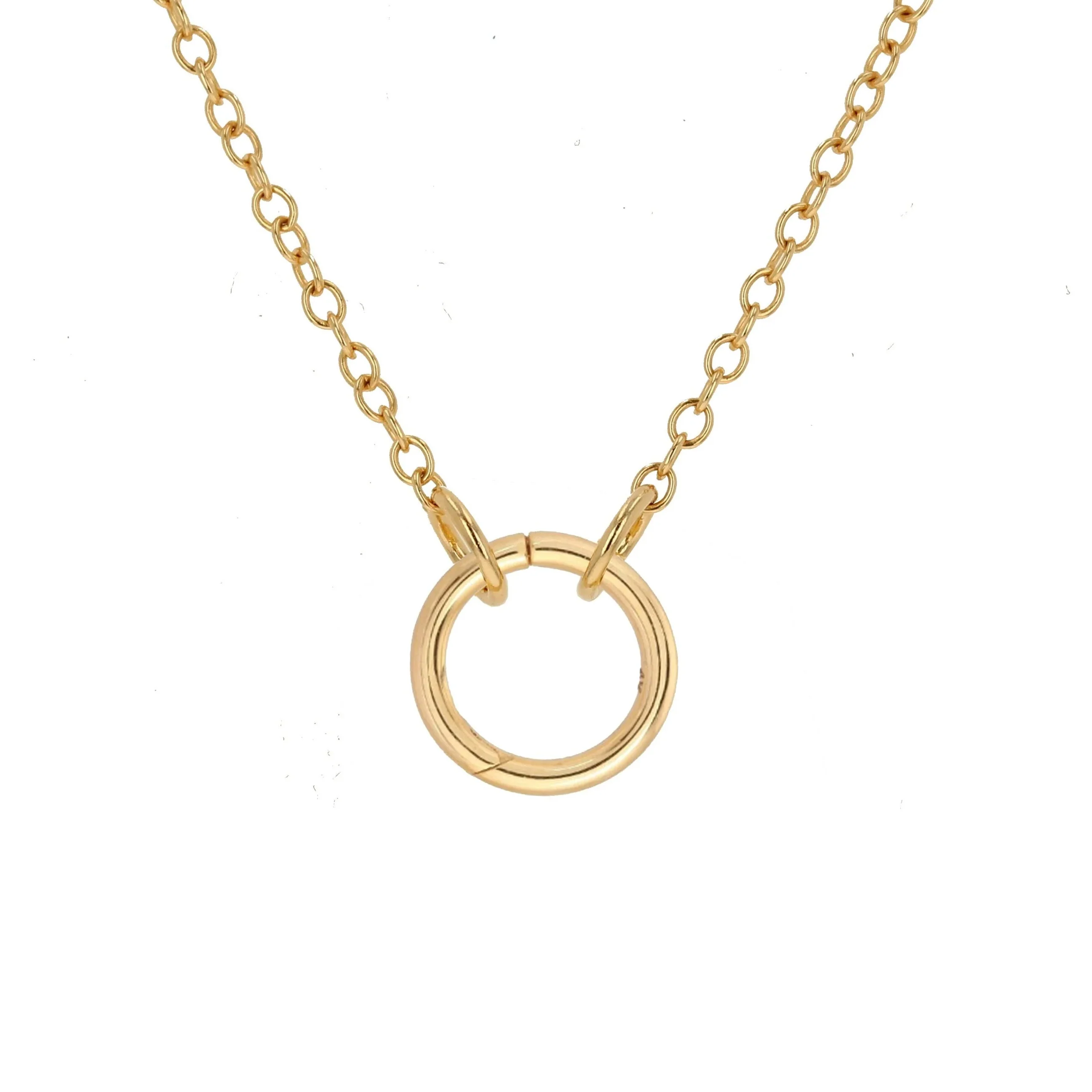 Rachel Reid 14k Yellow Gold Rolo Necklace With Charm Clip