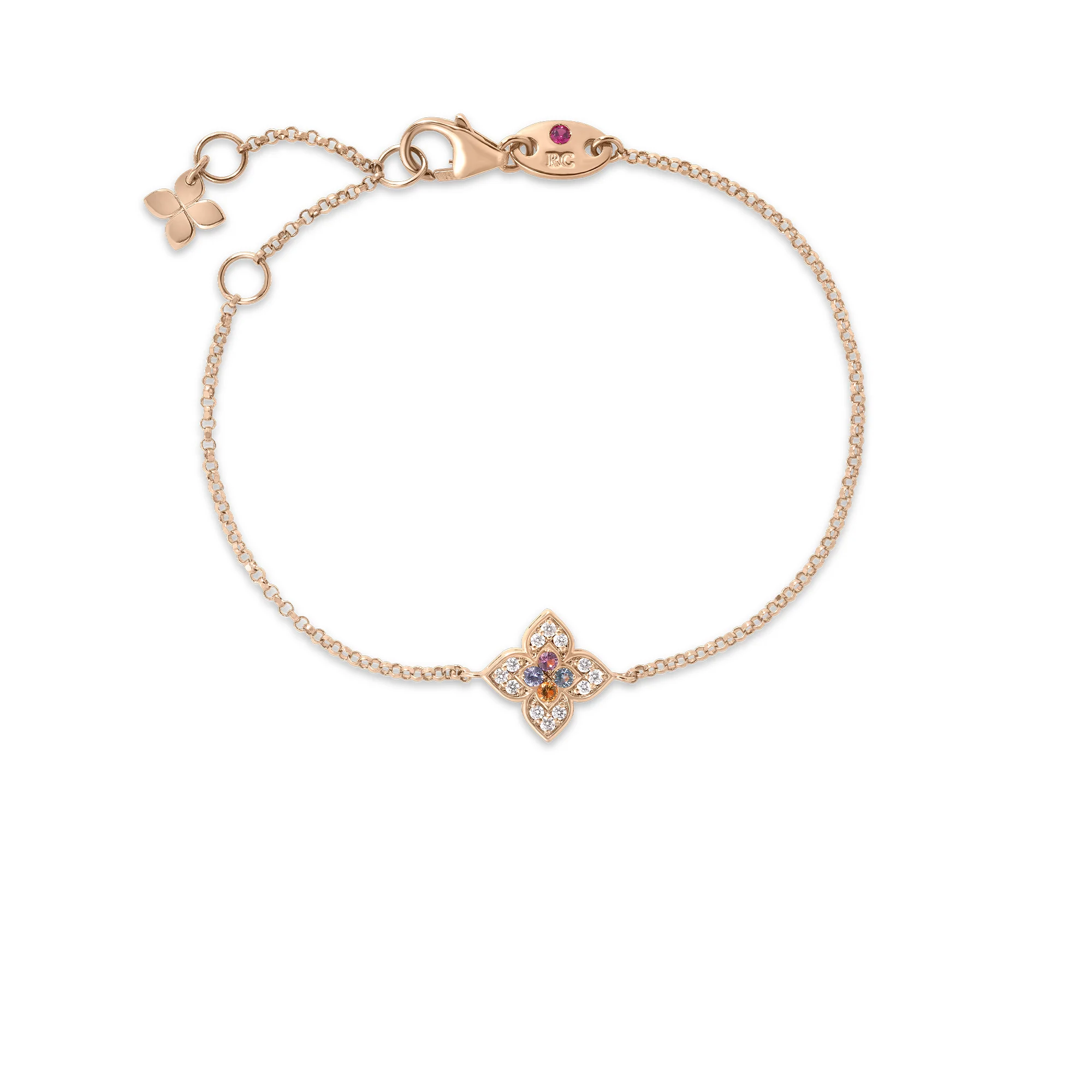 Roberto Coin 18k Rose Gold Venetian Princess Carnival Diamond & Mixed Gemstone Bracelet