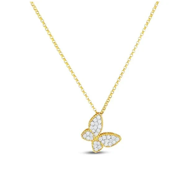 Roberto Coin 18k White & Yellow Gold Tiny Treasures Diamond Necklace