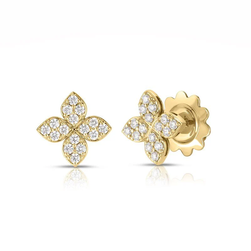 Roberto Coin 18k Yellow Gold Diamond Earrings