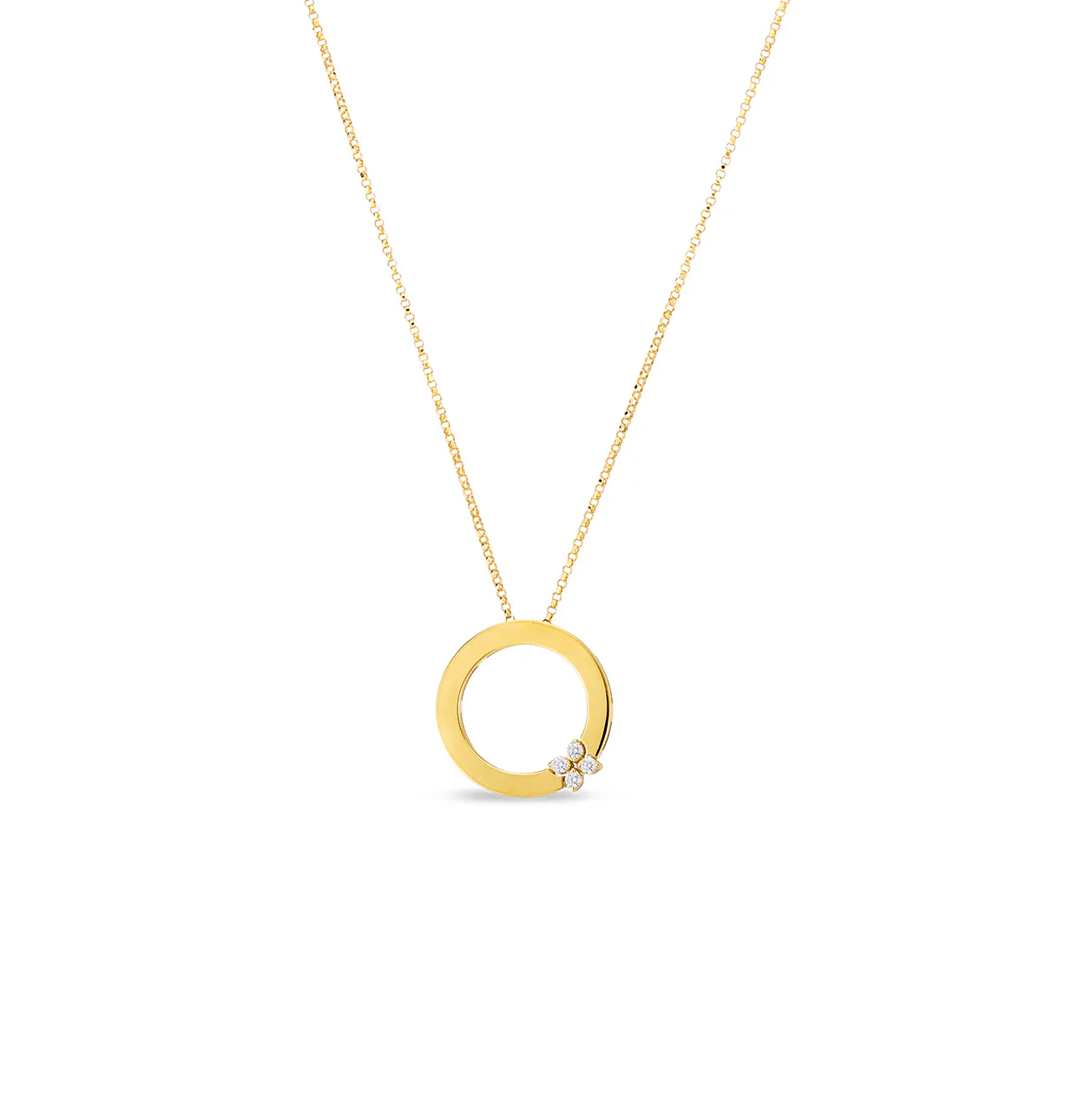 Roberto Coin 18k Yellow Gold Love In Verona Diamond Necklace