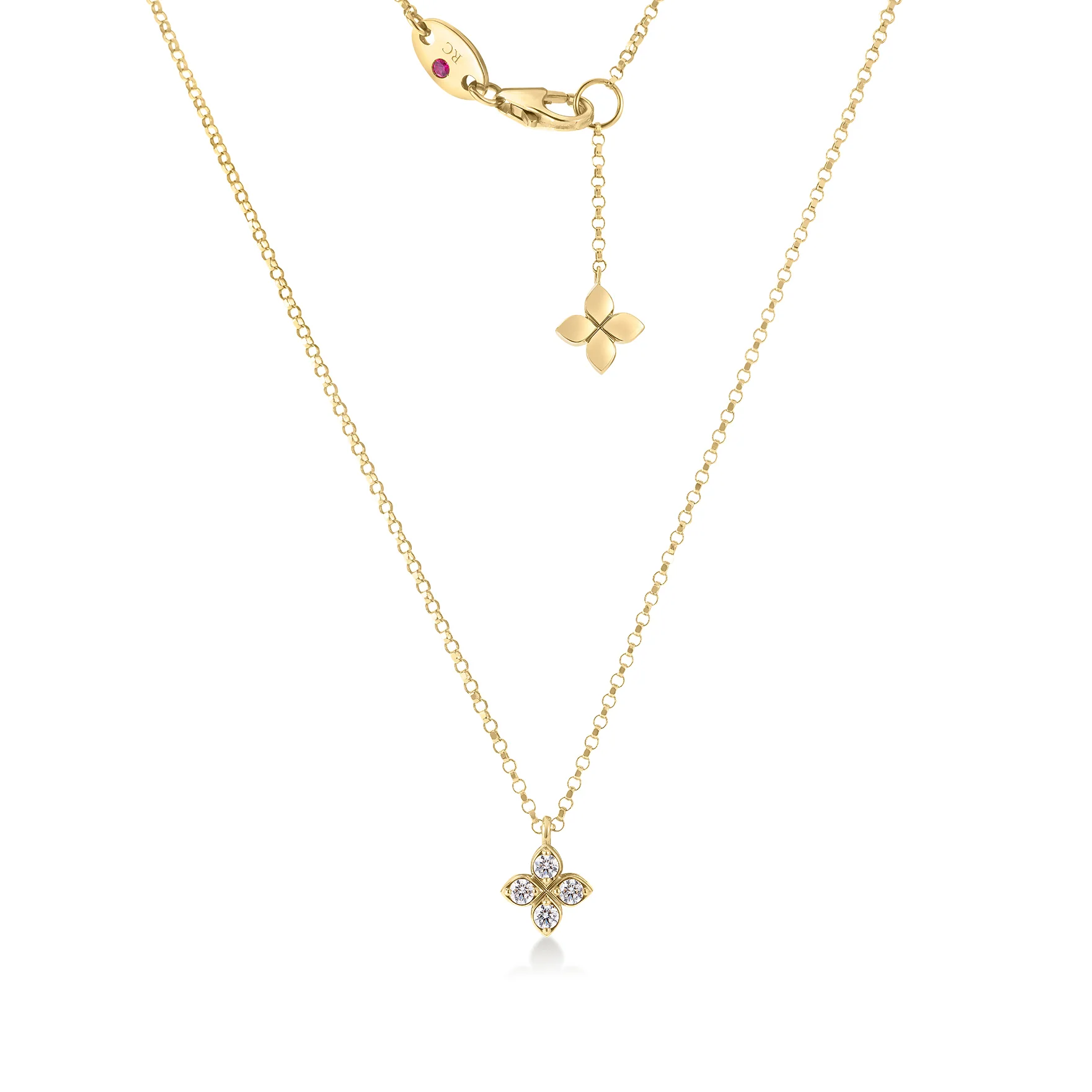 Roberto Coin 18k Yellow Gold Love in Verona Diamond Necklace