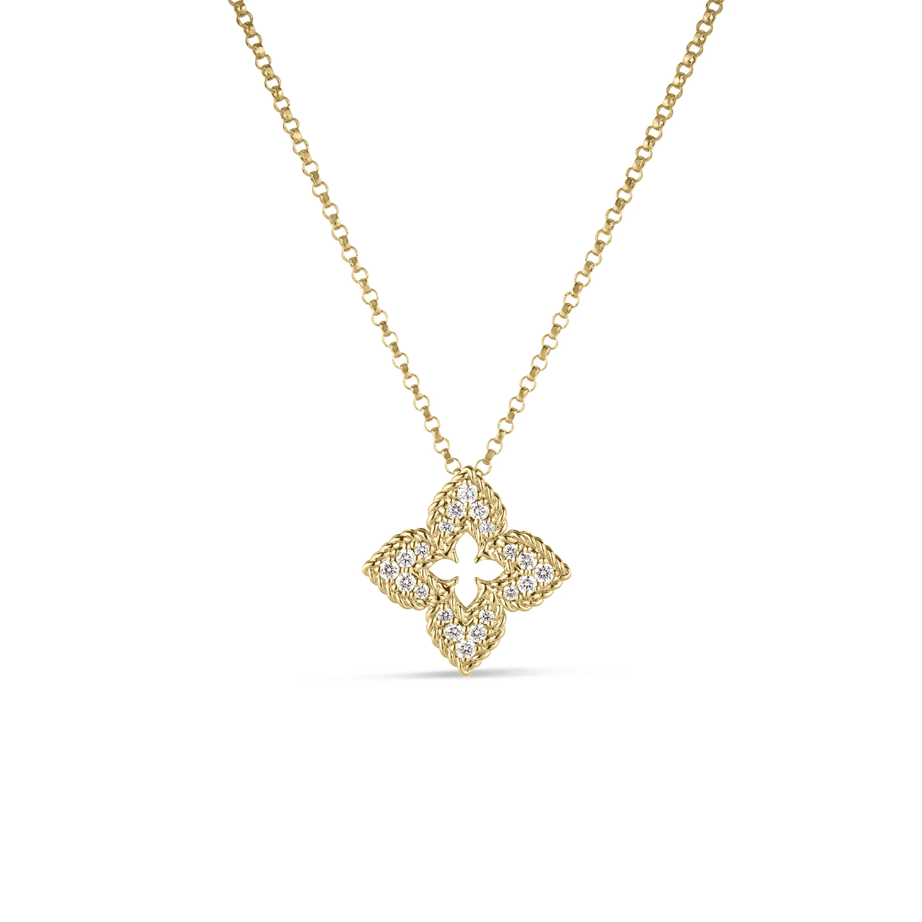 Roberto Coin 18k Yellow Gold Venetian Diamond Necklace