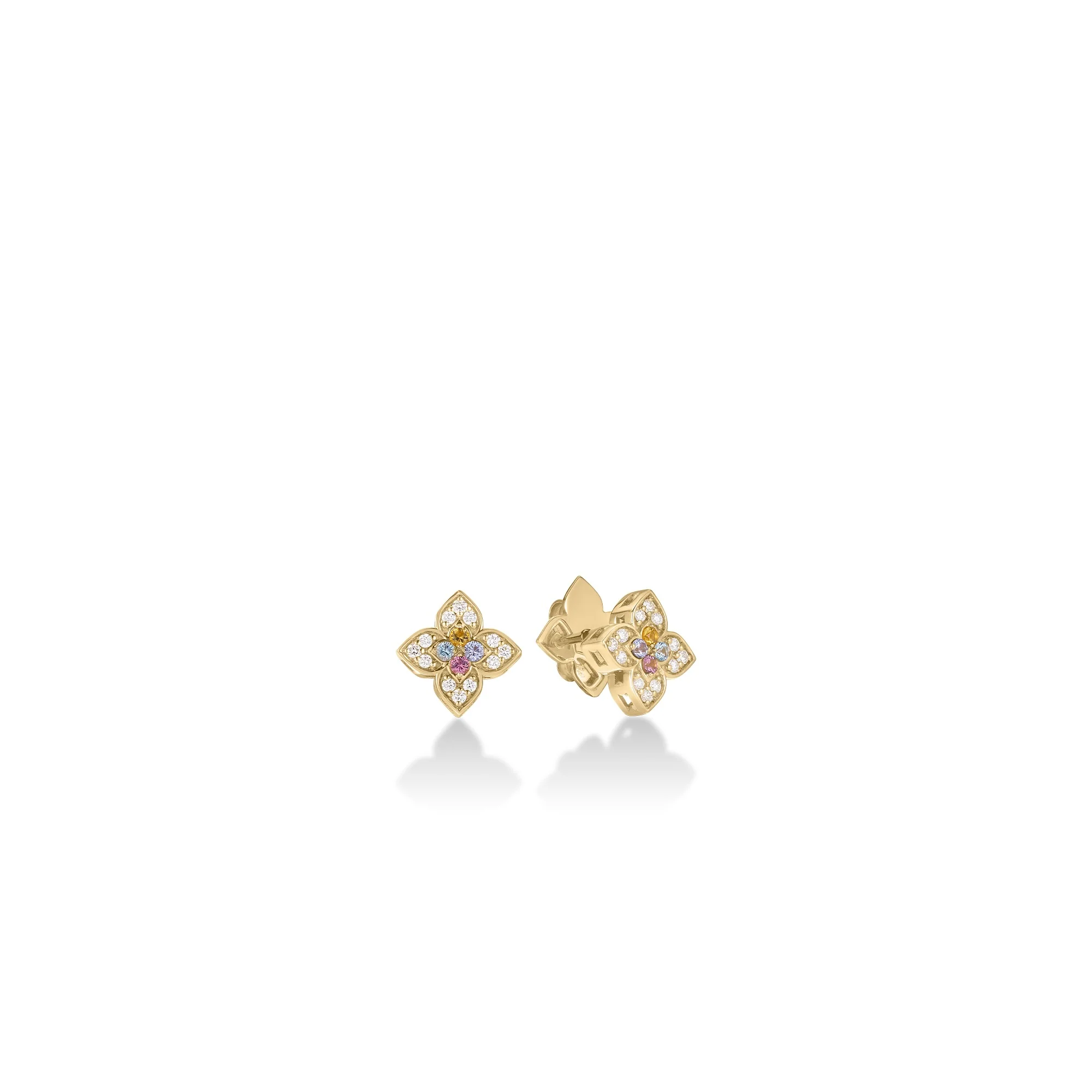 Roberto Coin 18k Yellow Gold Venetian Princess Carnival Diamond & Mixed Gemstone Earrings