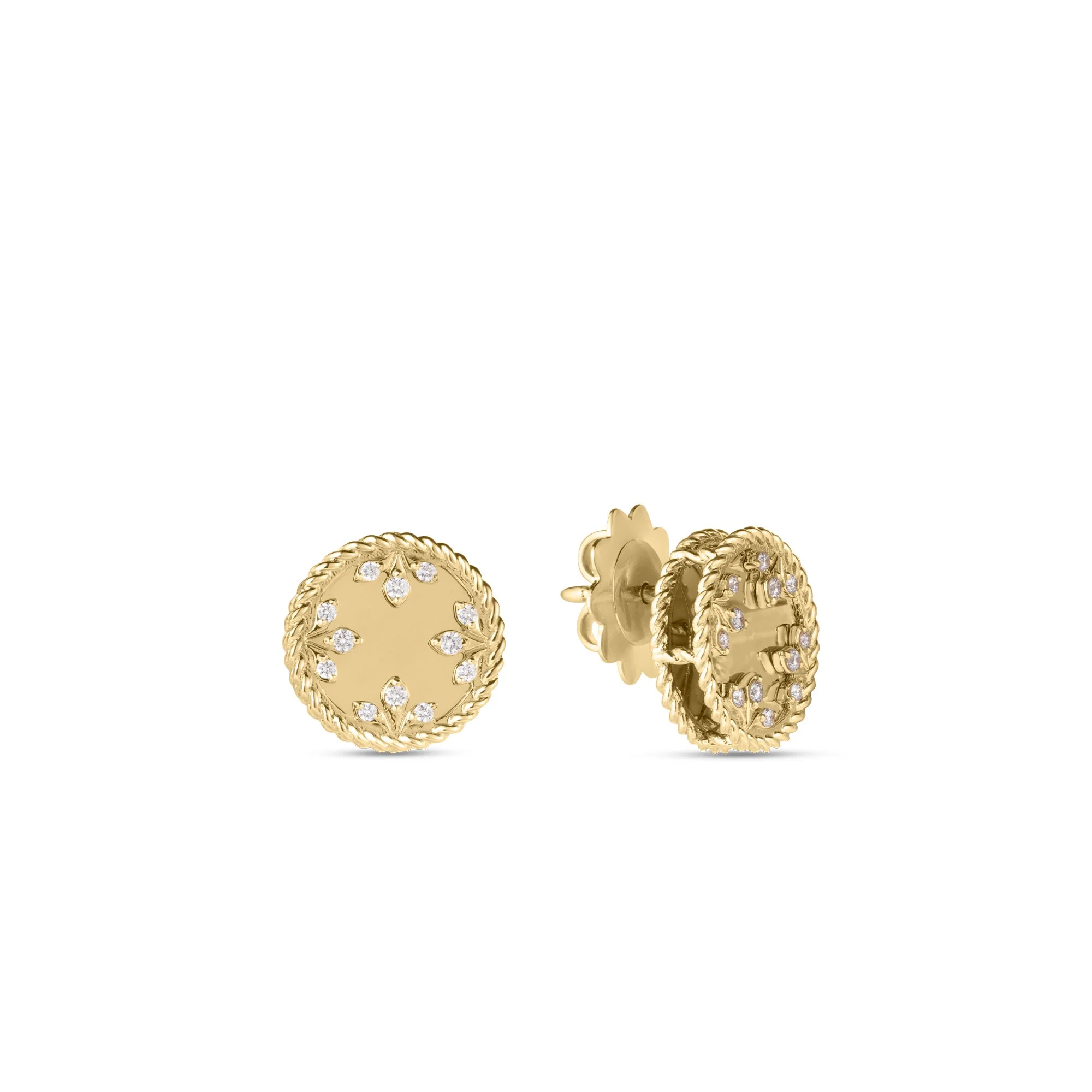 Roberto Coin 18k Yellow Gold Venetian Princess Diamond Earrings
