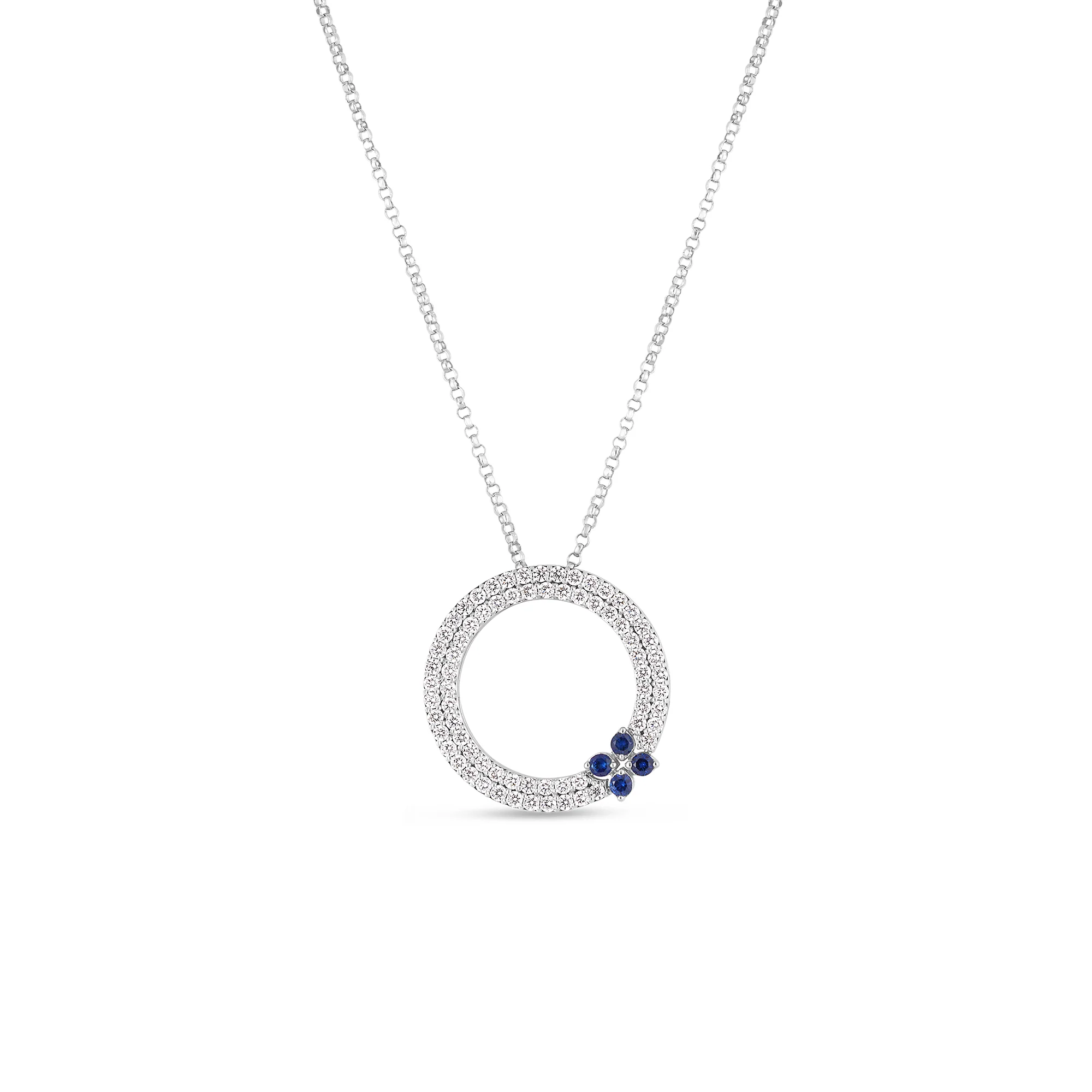 Roberto Coin 18k White Gold Love In Verona Colored Gemstone & Diamond Necklace