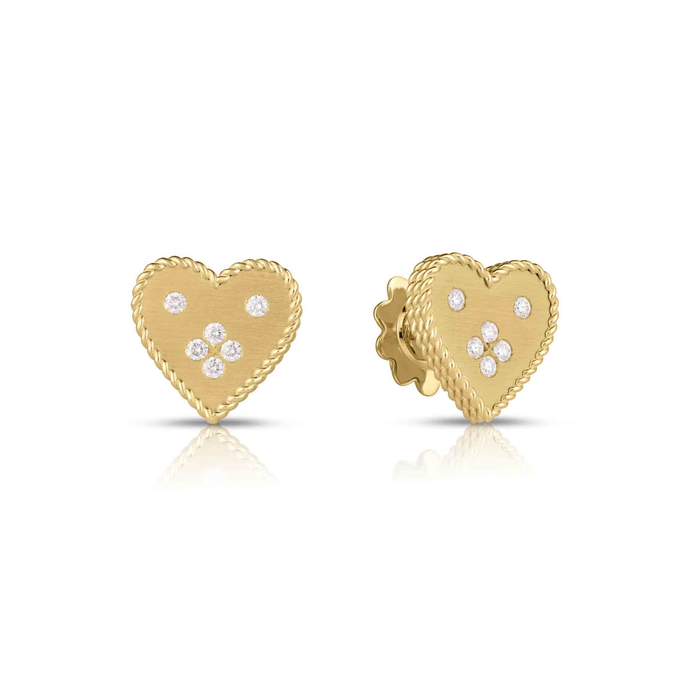Roberto Coin 18k Yellow Gold Venetian Princess Diamond Earrings