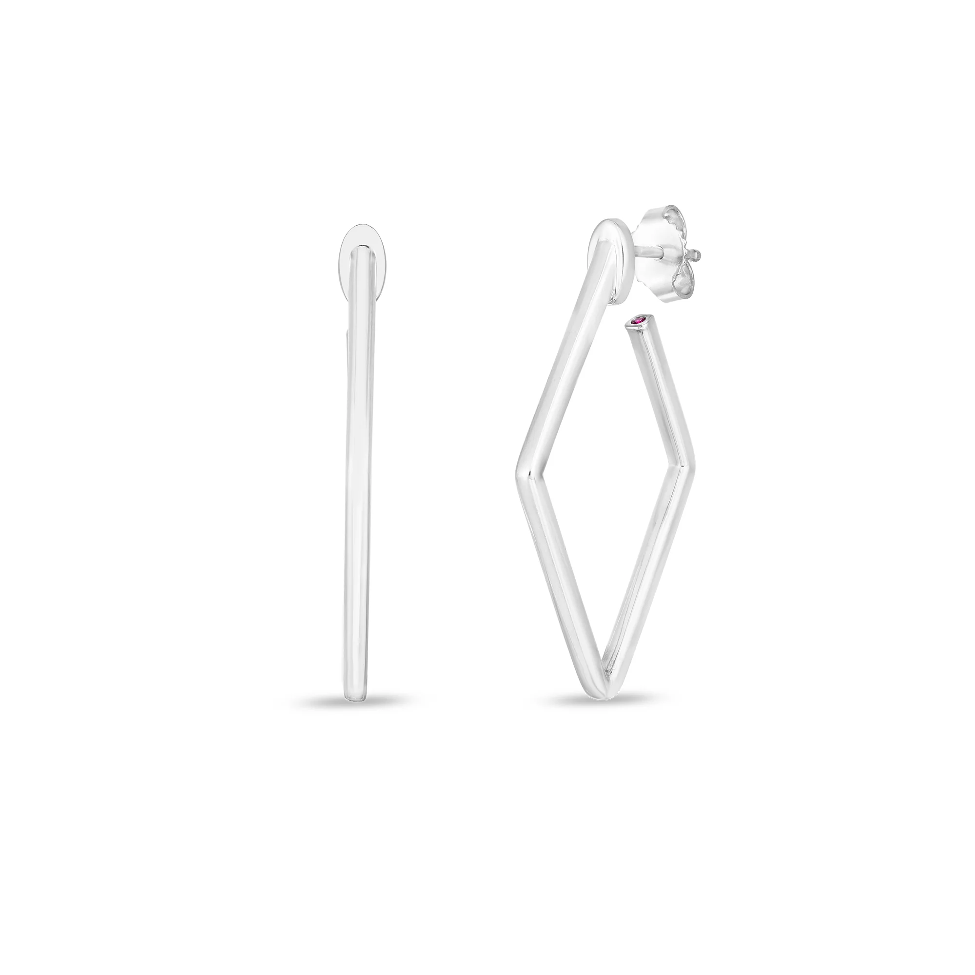 Roberto Coin 18k White Gold The Perfect Hoop Earrings