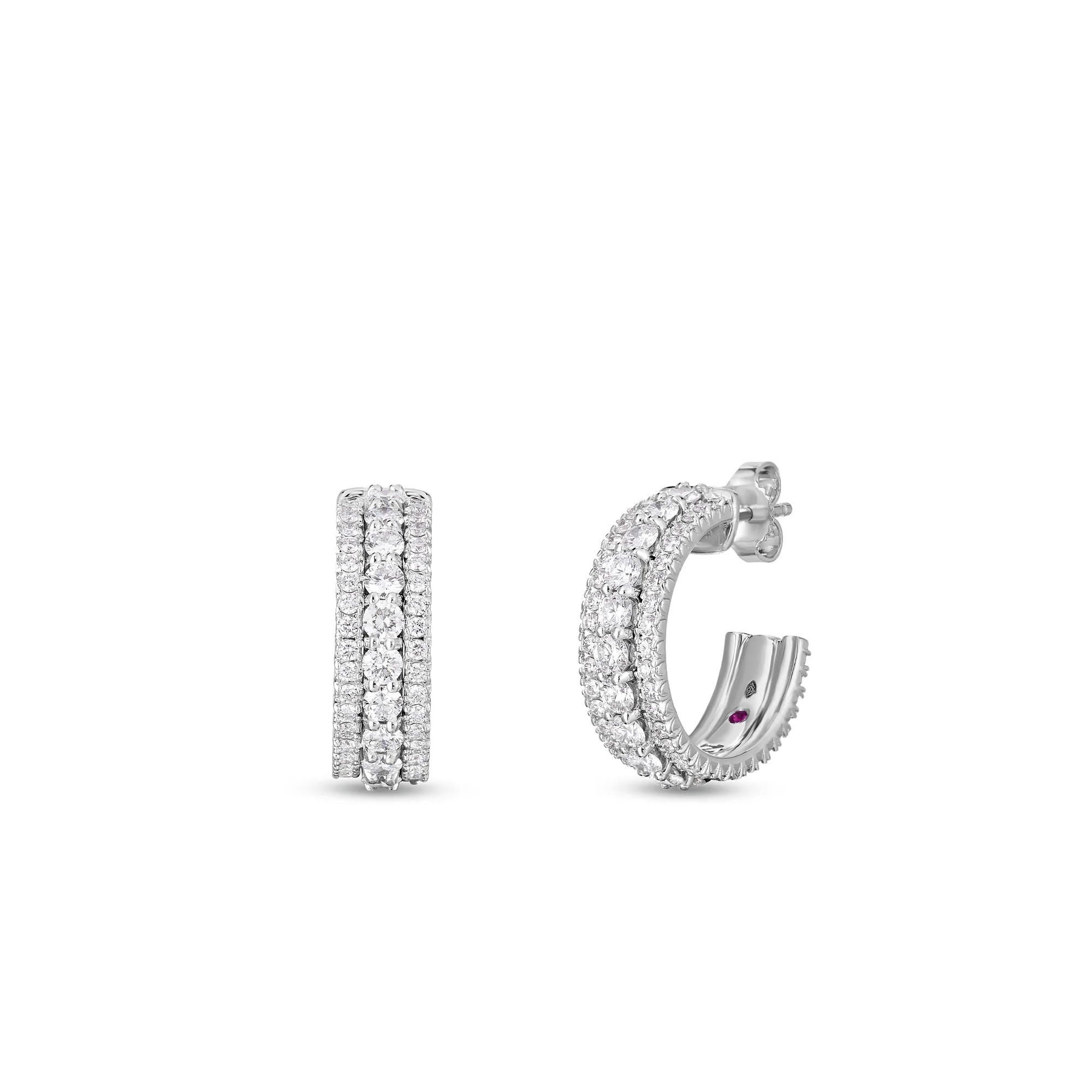 Roberto Coin 18k White Gold Siena Diamond Earrings