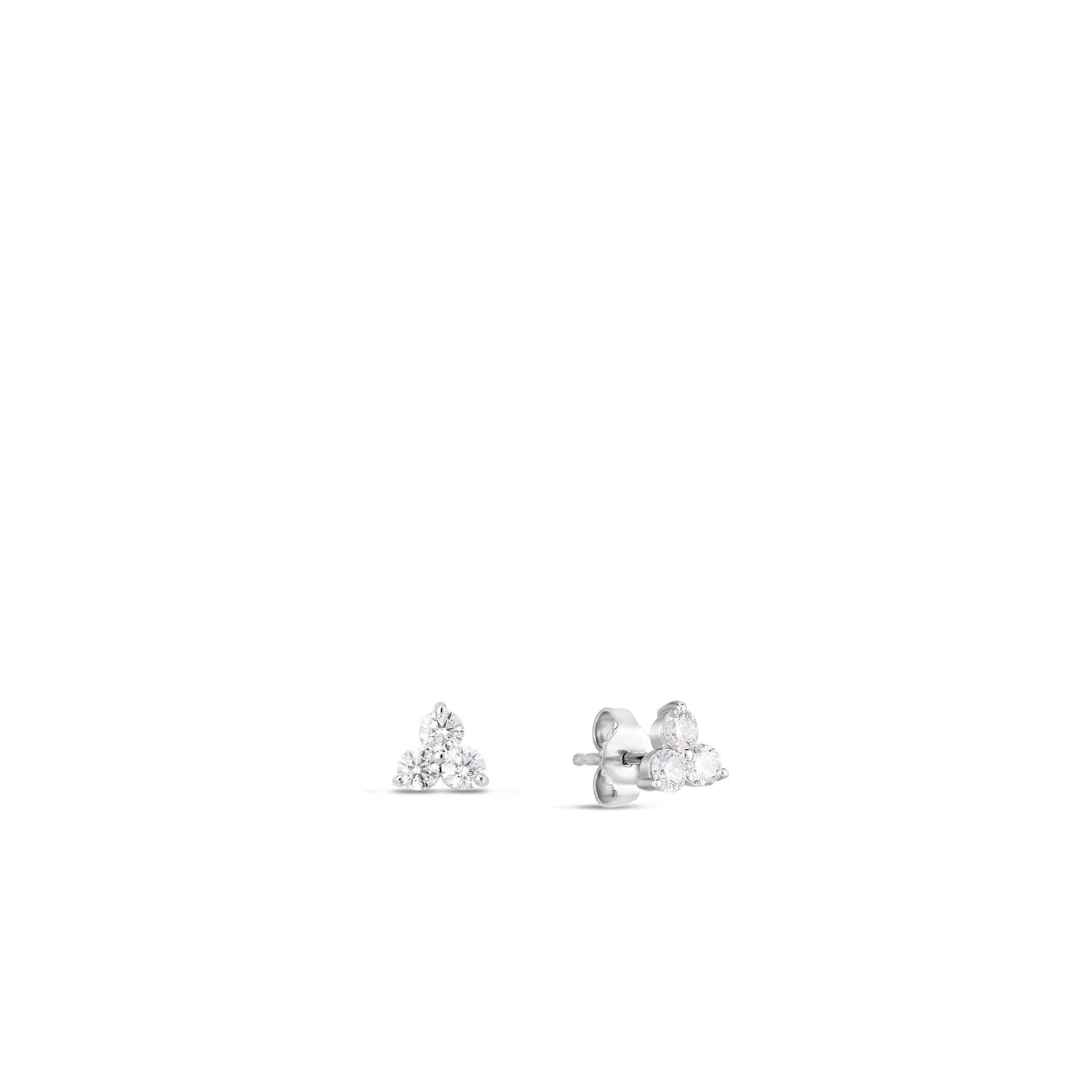 Roberto Coin 18k White Gold Cluster Diamond Earrings