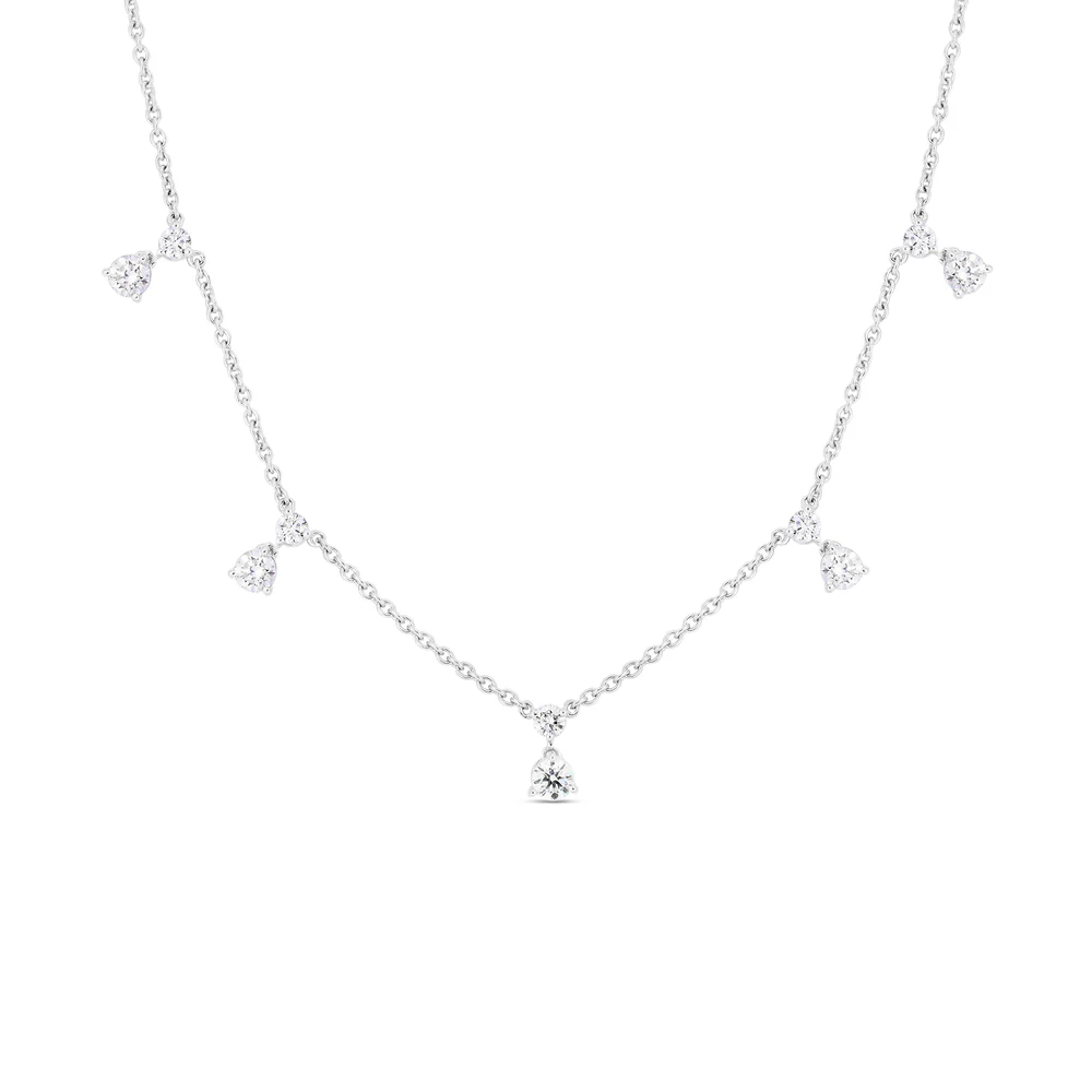 Roberto Coin 18k White Gold Diamonds By The Inch Diamond Necklace