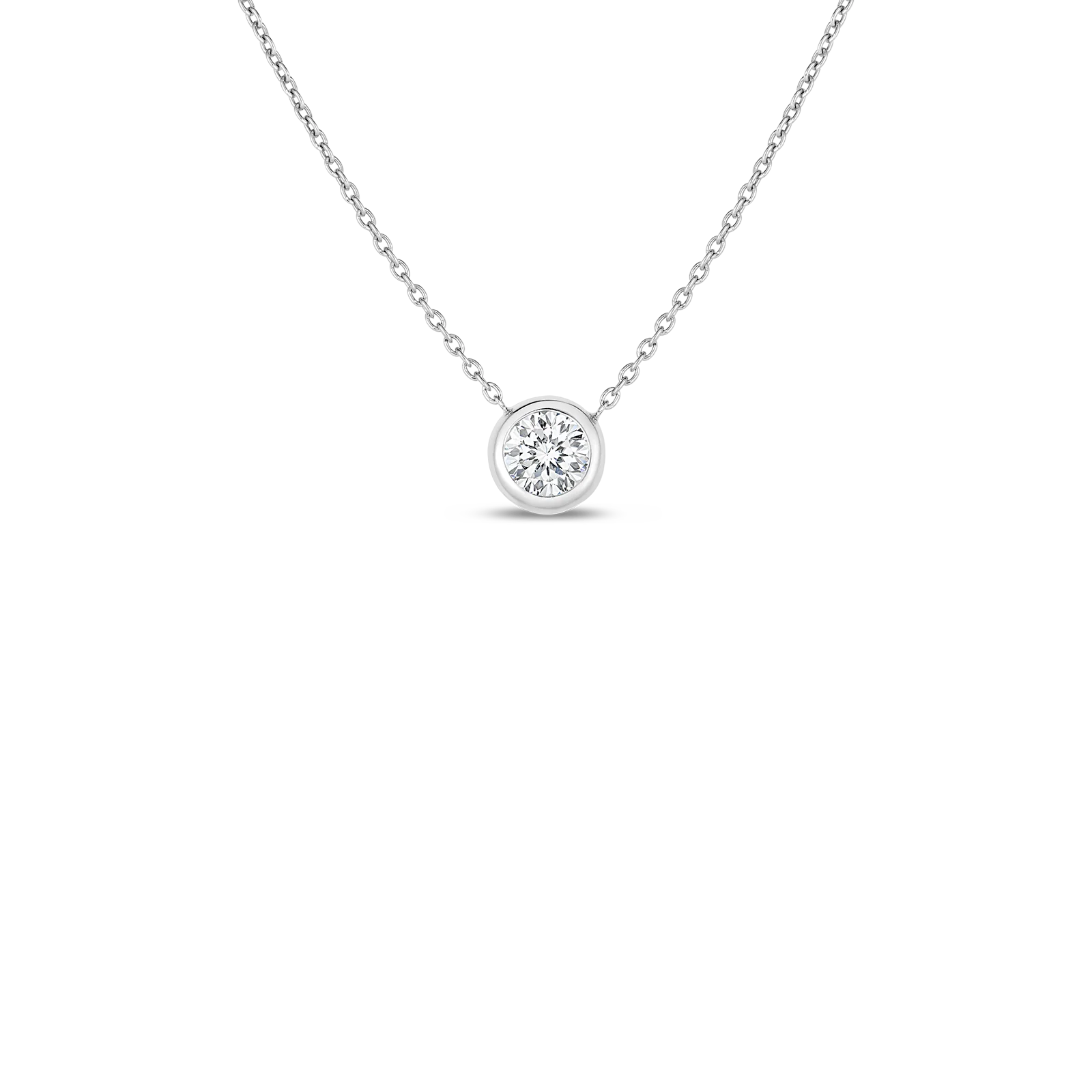 Roberto Coin 18k White Gold Diamonds By The Inch Diamond Necklace