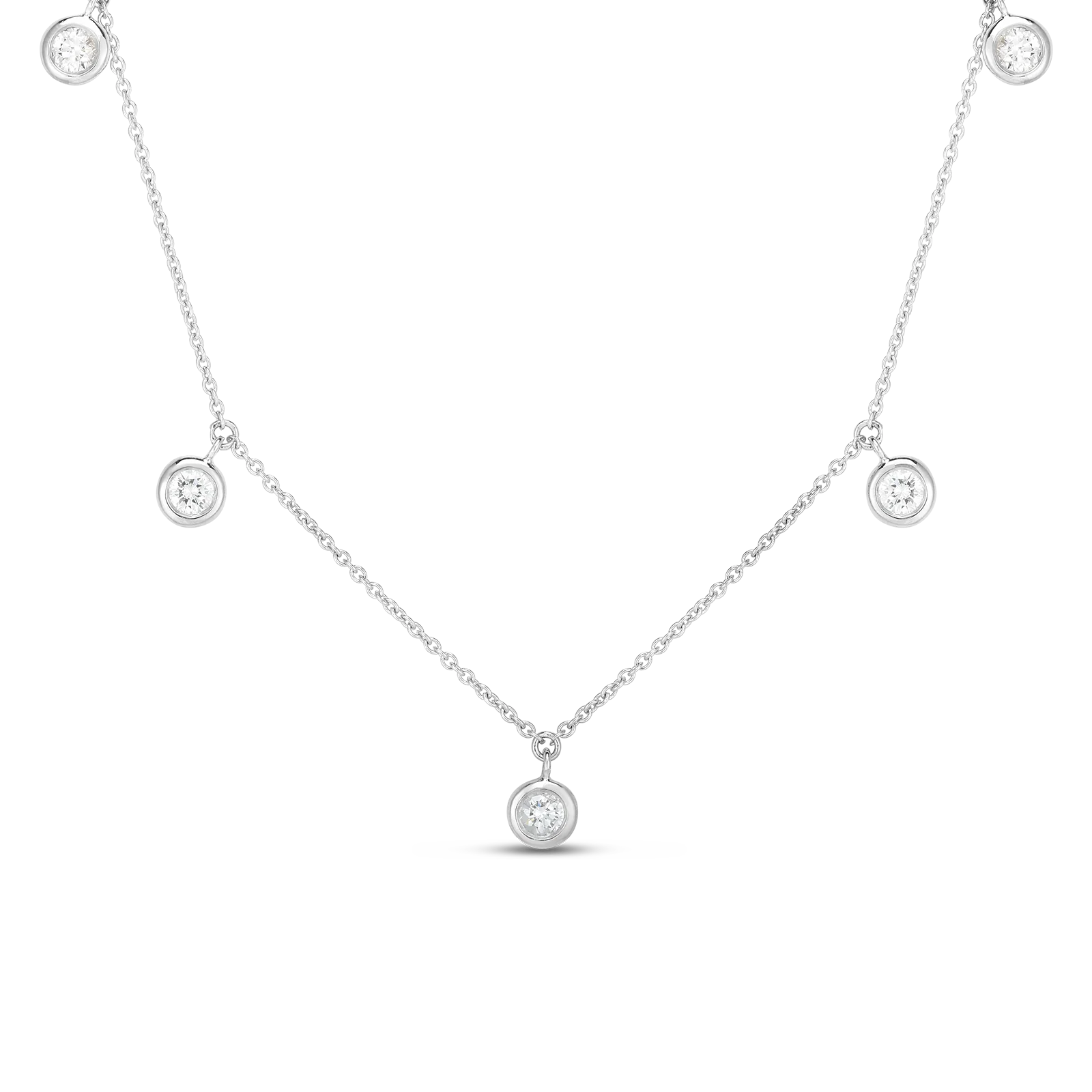 Roberto Coin 18k White Gold Diamonds By The Inch Diamond Necklace