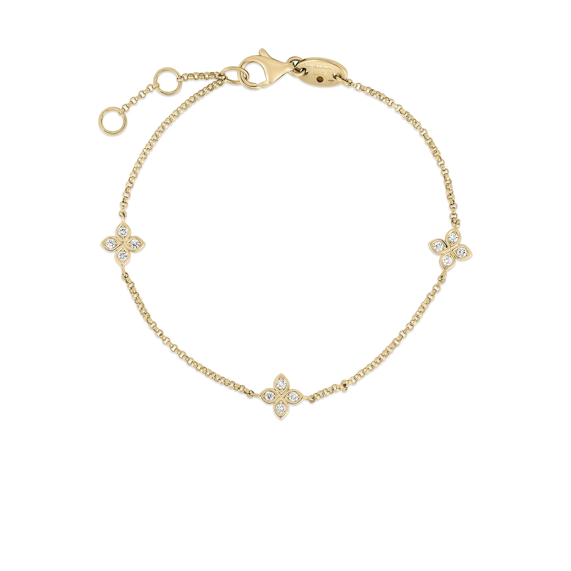 Roberto Coin 18k Yellow Gold Diamonds By The Inch Diamond Bracelet