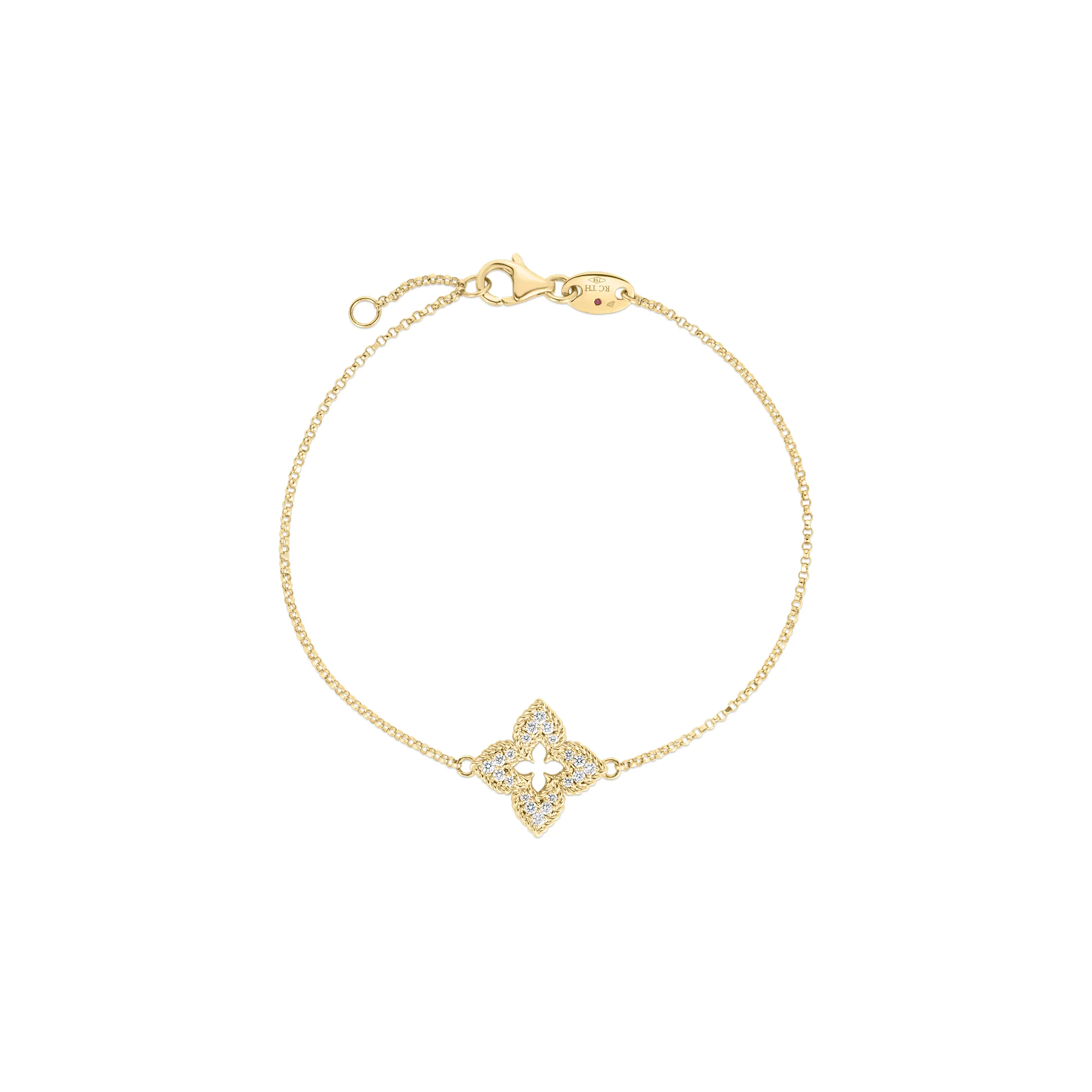 Roberto Coin 18k Yellow Gold Venetian Princess Diamond Bracelet